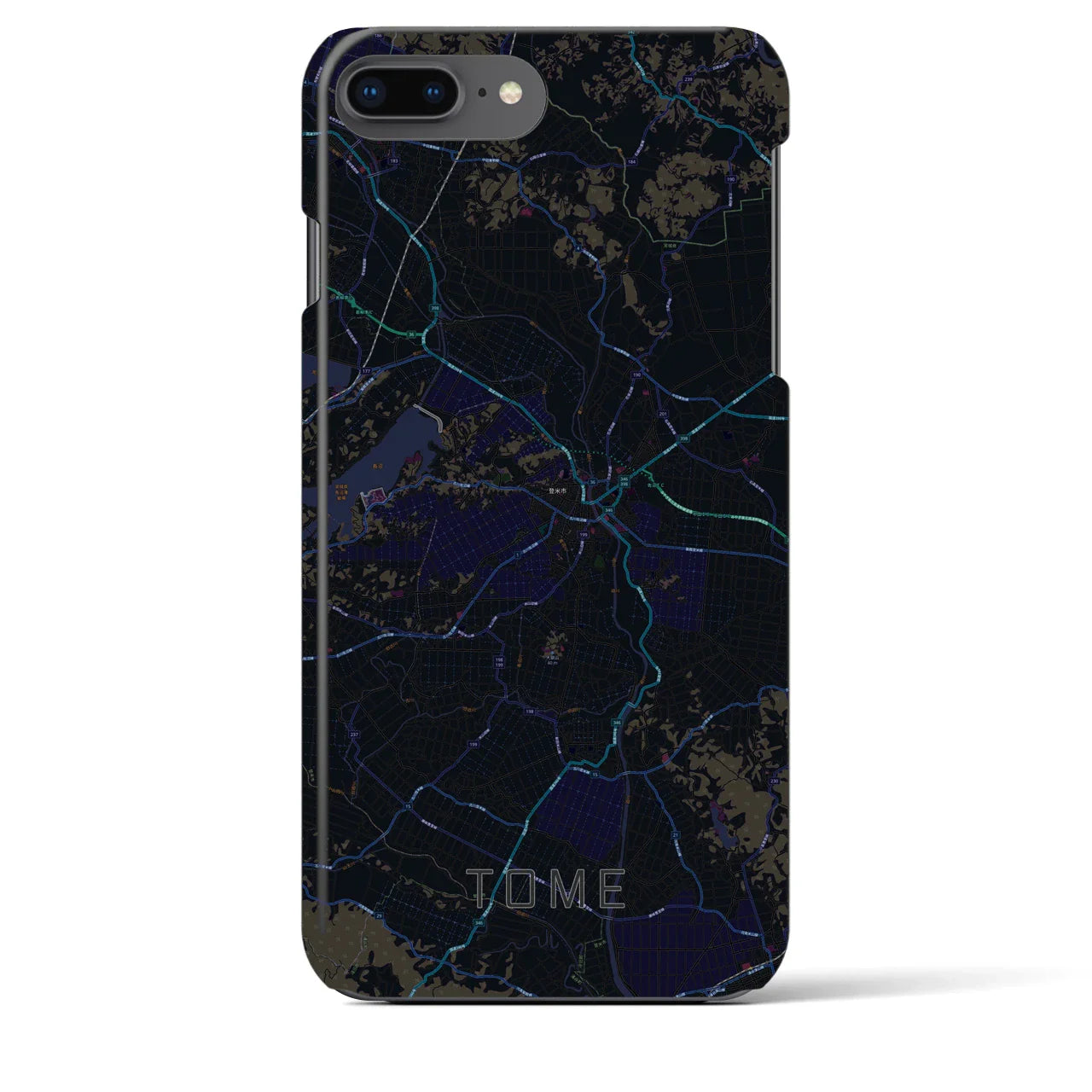 【登米(宮城県)】地図柄iPhoneケース(バックカバータイプ)