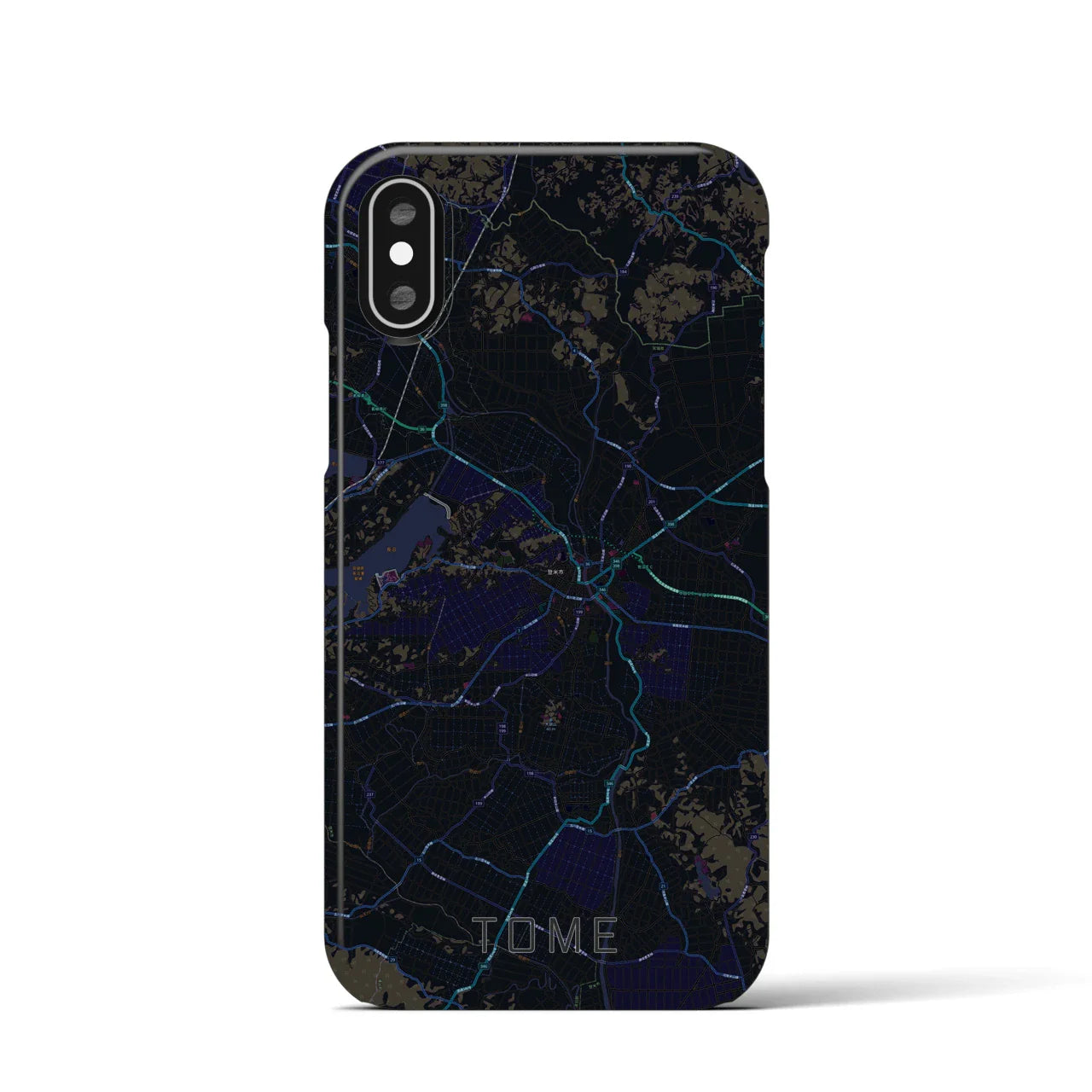 【登米(宮城県)】地図柄iPhoneケース(バックカバータイプ)