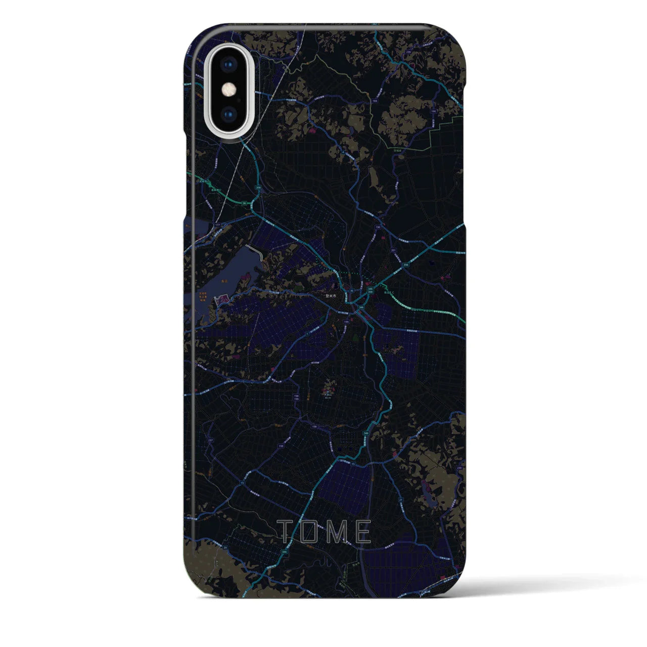 【登米(宮城県)】地図柄iPhoneケース(バックカバータイプ)