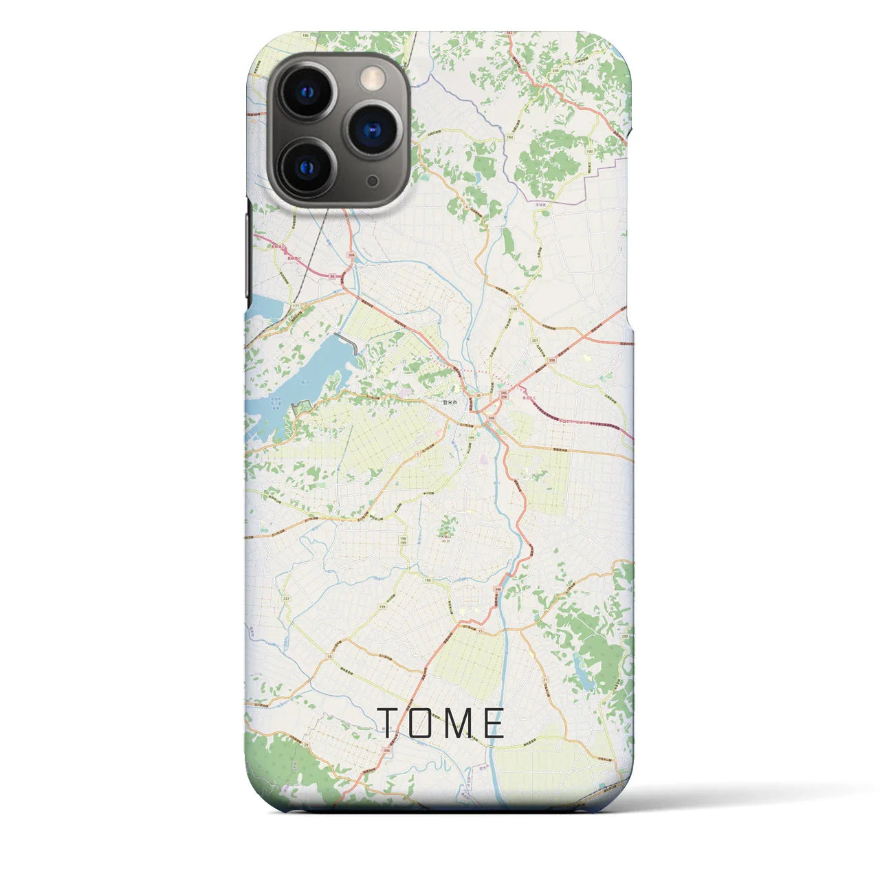 【登米(宮城県)】地図柄iPhoneケース(バックカバータイプ)
