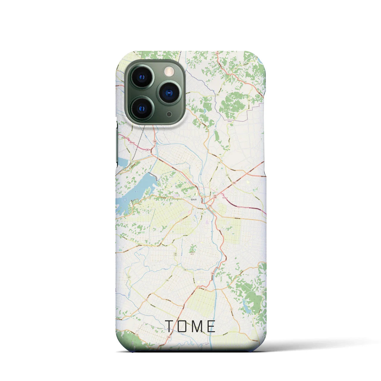 【登米(宮城県)】地図柄iPhoneケース(バックカバータイプ)