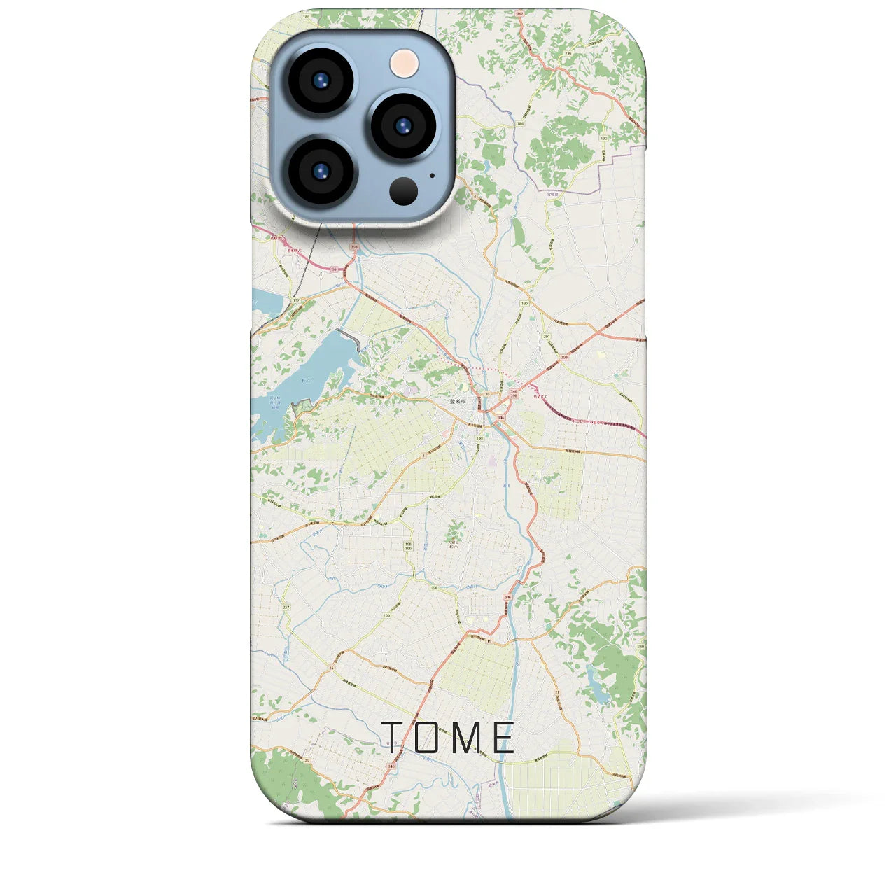 【登米(宮城県)】地図柄iPhoneケース(バックカバータイプ)