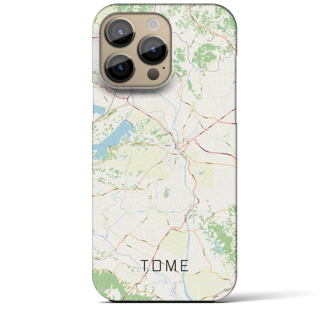 【登米(宮城県)】地図柄iPhoneケース(バックカバータイプ)