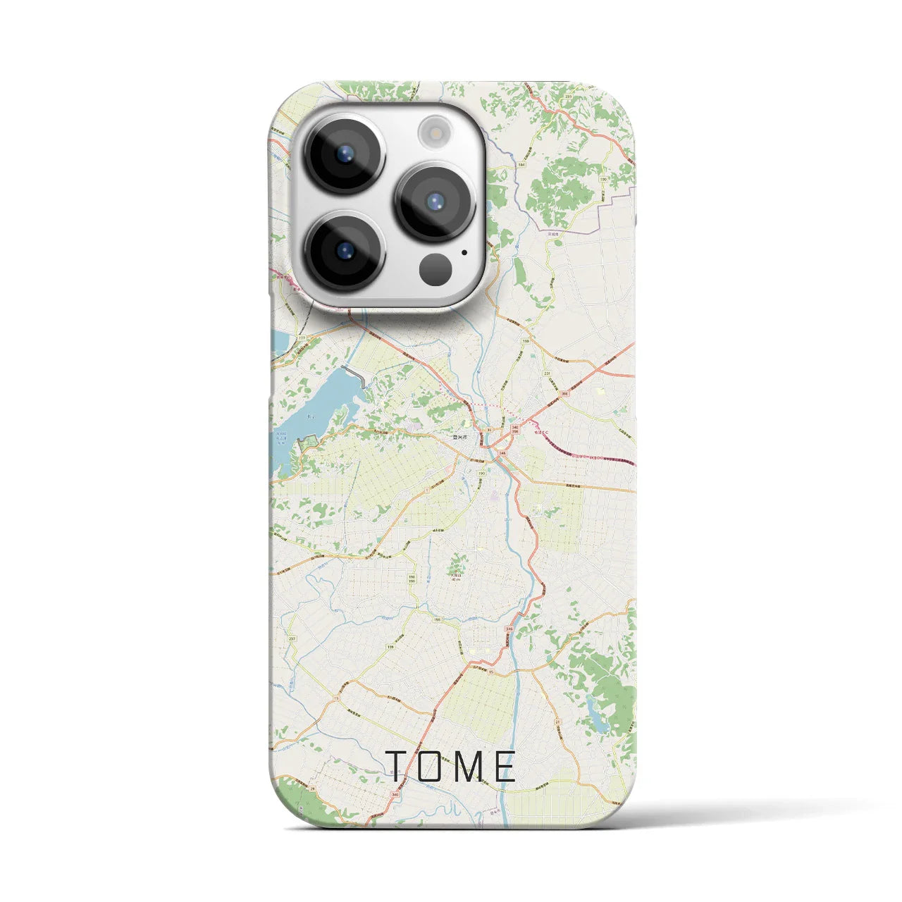 【登米(宮城県)】地図柄iPhoneケース(バックカバータイプ)