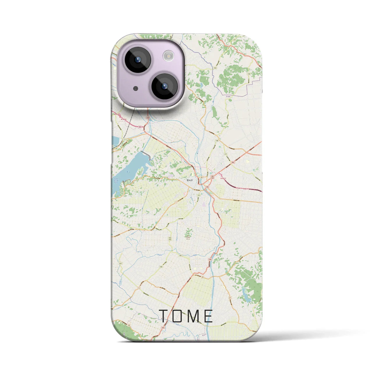【登米(宮城県)】地図柄iPhoneケース(バックカバータイプ)