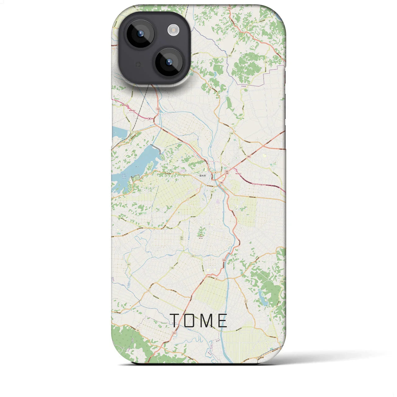 【登米(宮城県)】地図柄iPhoneケース(バックカバータイプ)