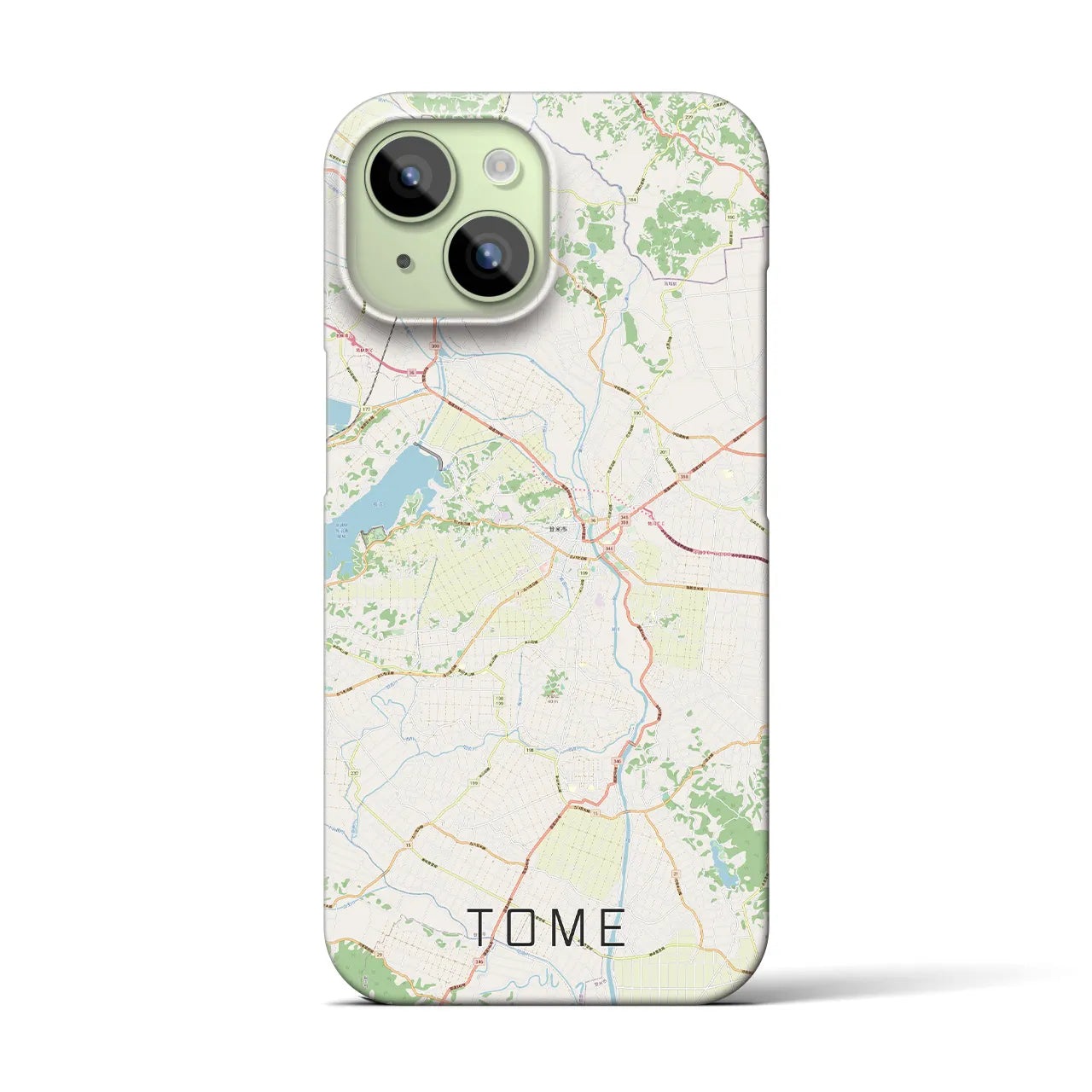 【登米(宮城県)】地図柄iPhoneケース(バックカバータイプ)