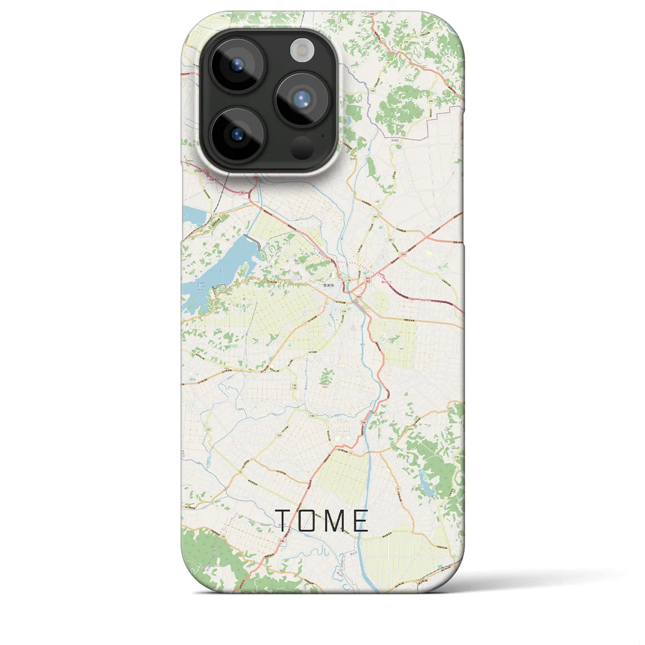 【登米(宮城県)】地図柄iPhoneケース(バックカバータイプ)