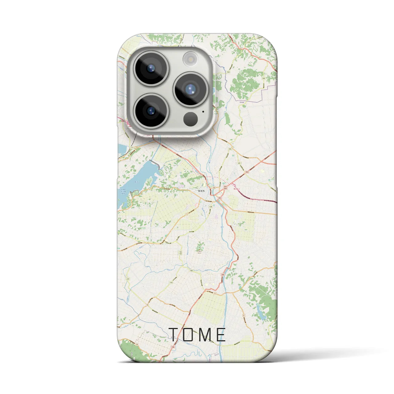 【登米(宮城県)】地図柄iPhoneケース(バックカバータイプ)