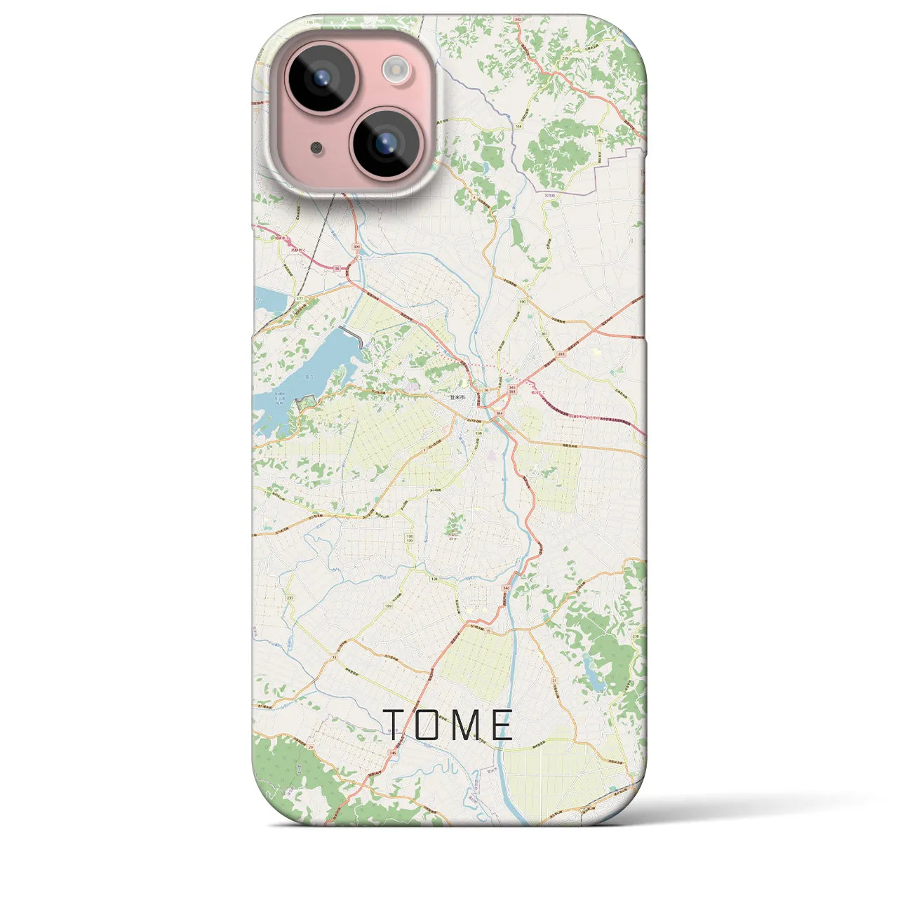 【登米(宮城県)】地図柄iPhoneケース(バックカバータイプ)
