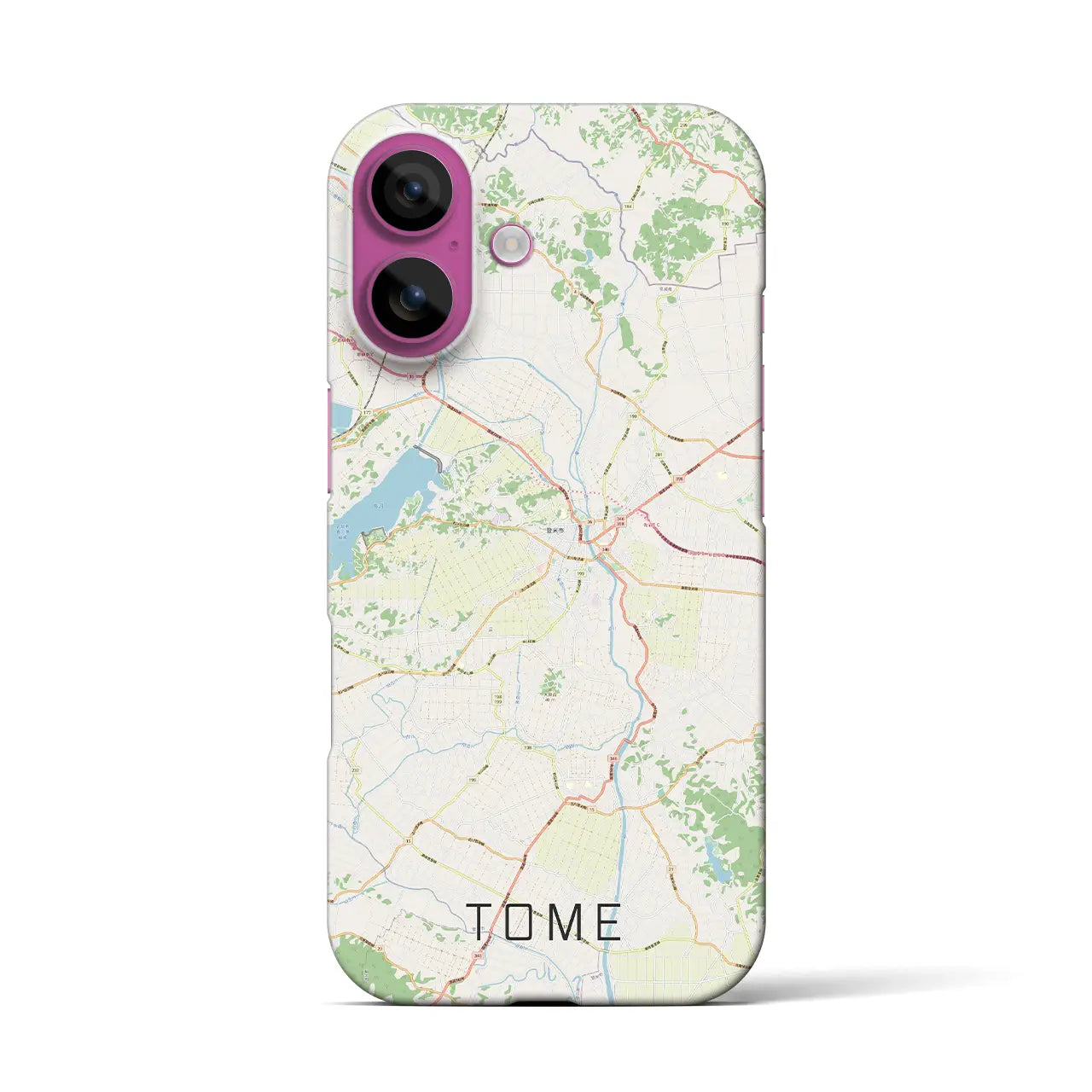 【登米(宮城県)】地図柄iPhoneケース(バックカバータイプ)