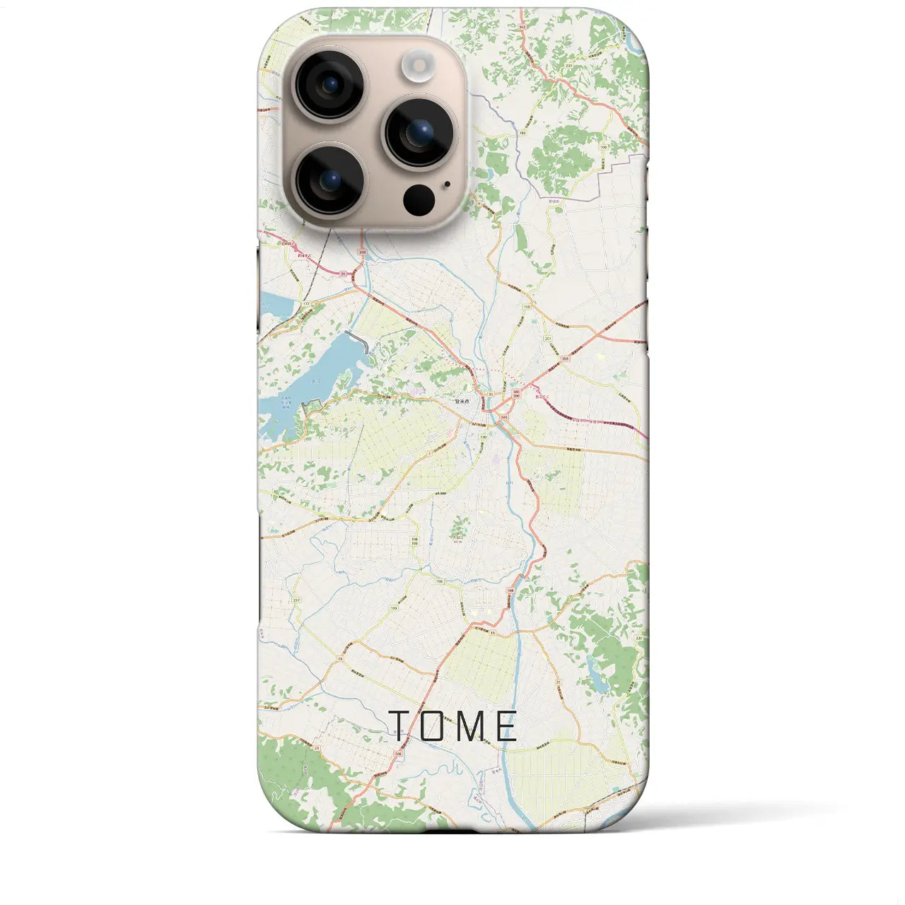 【登米(宮城県)】地図柄iPhoneケース(バックカバータイプ)