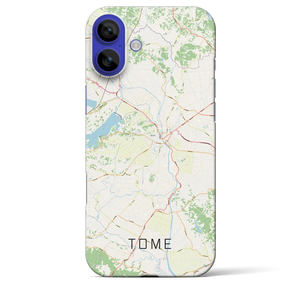 【登米(宮城県)】地図柄iPhoneケース(バックカバータイプ)ナチュラル・iPhone 16 Pro Max 用
