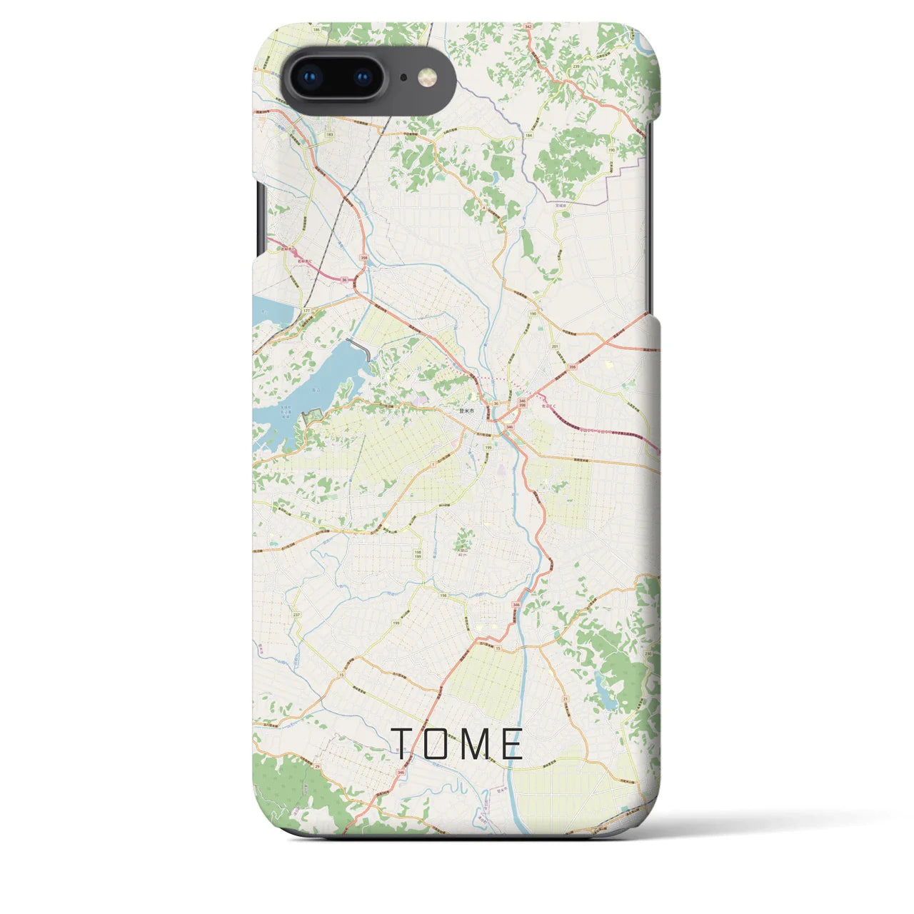 【登米(宮城県)】地図柄iPhoneケース(バックカバータイプ)