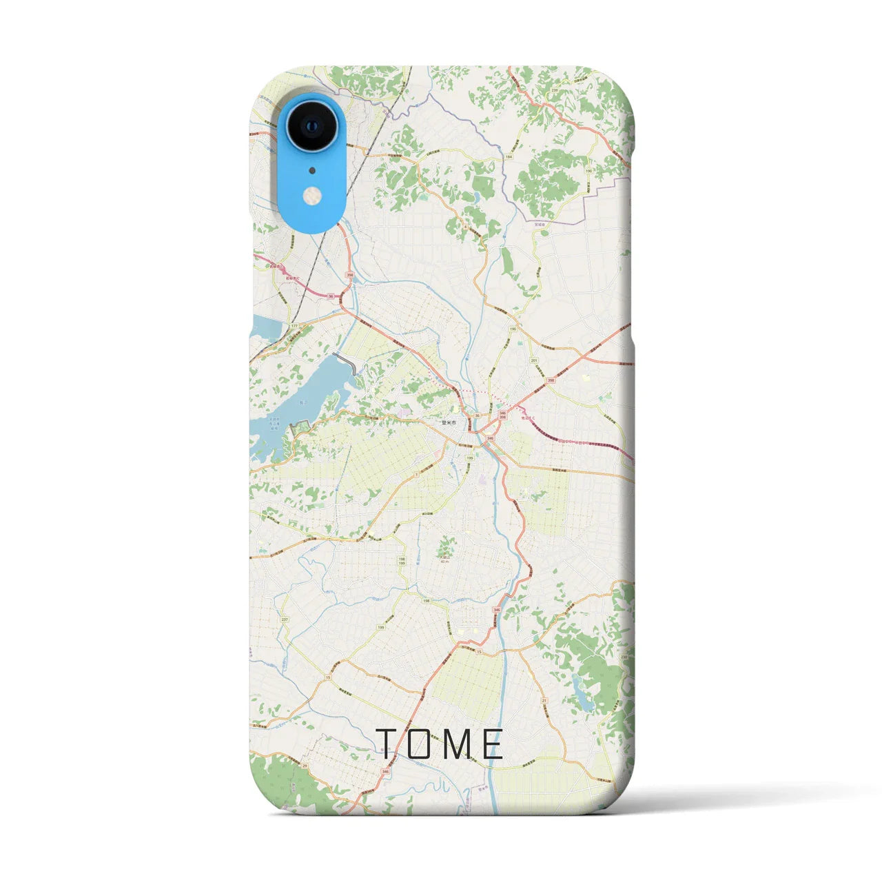 【登米(宮城県)】地図柄iPhoneケース(バックカバータイプ)