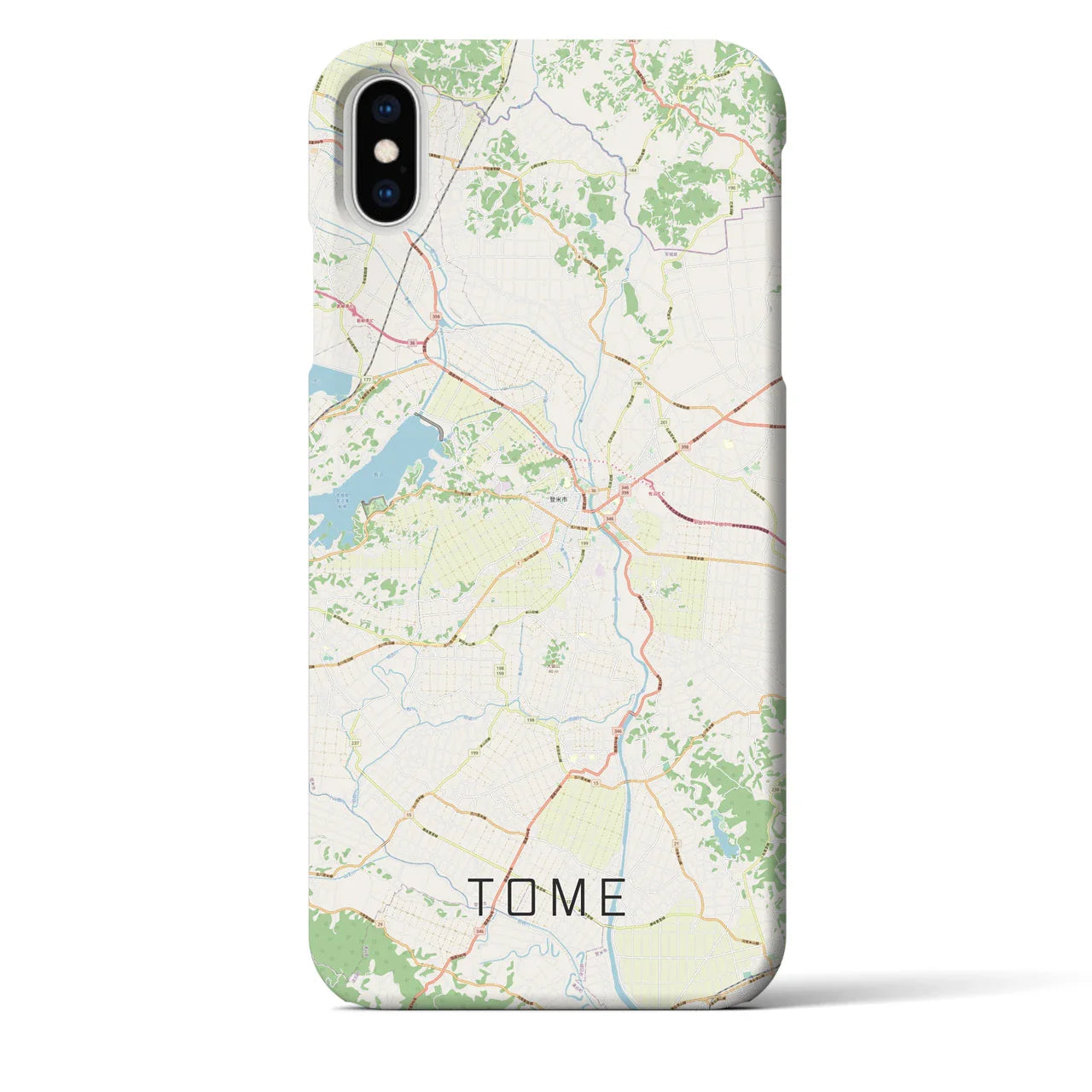 【登米(宮城県)】地図柄iPhoneケース(バックカバータイプ)