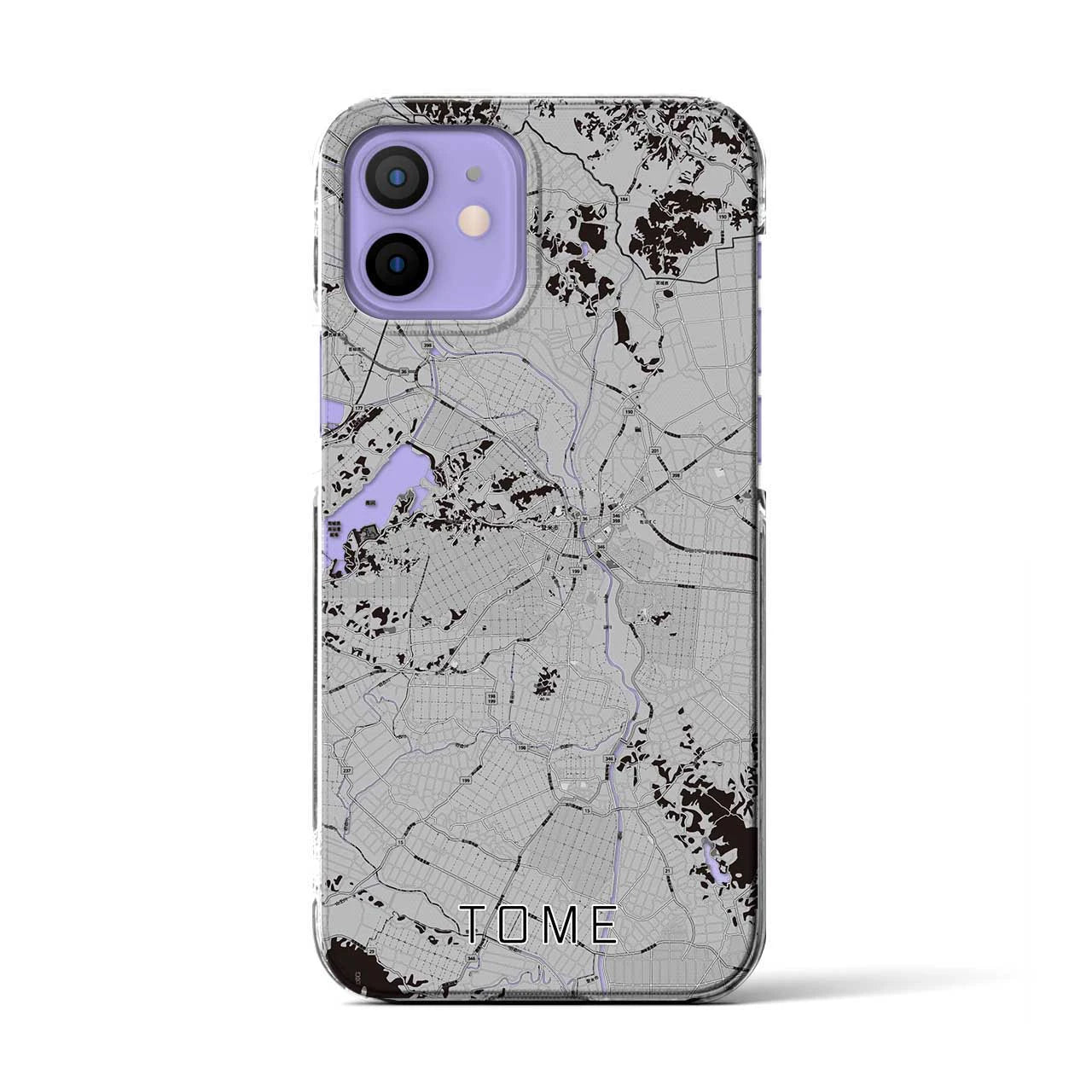 【登米(宮城県)】地図柄iPhoneケース(クリアタイプ)