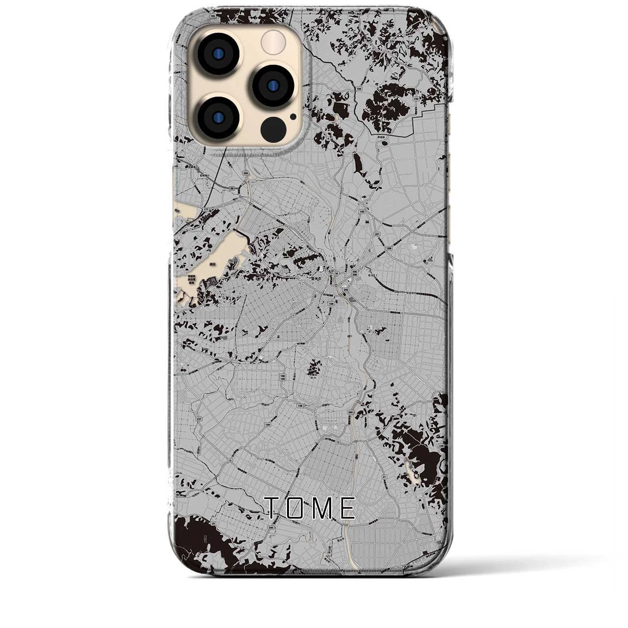 【登米(宮城県)】地図柄iPhoneケース(クリアタイプ)