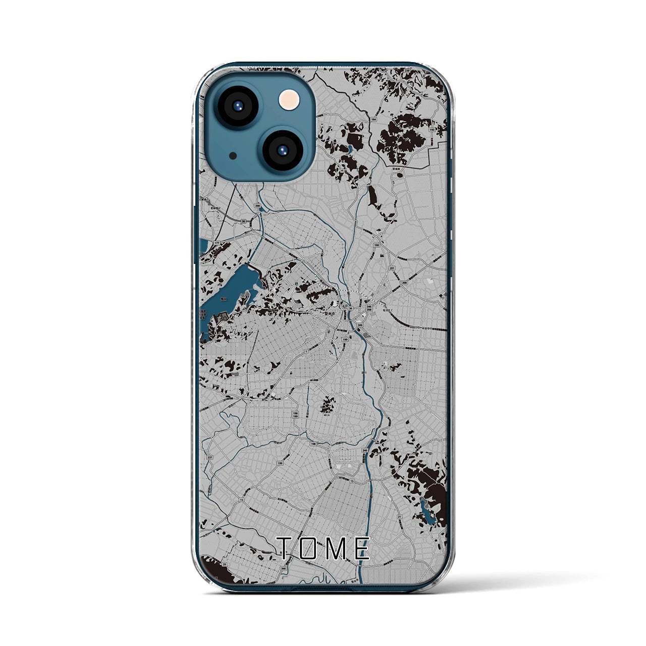 【登米(宮城県)】地図柄iPhoneケース(クリアタイプ)