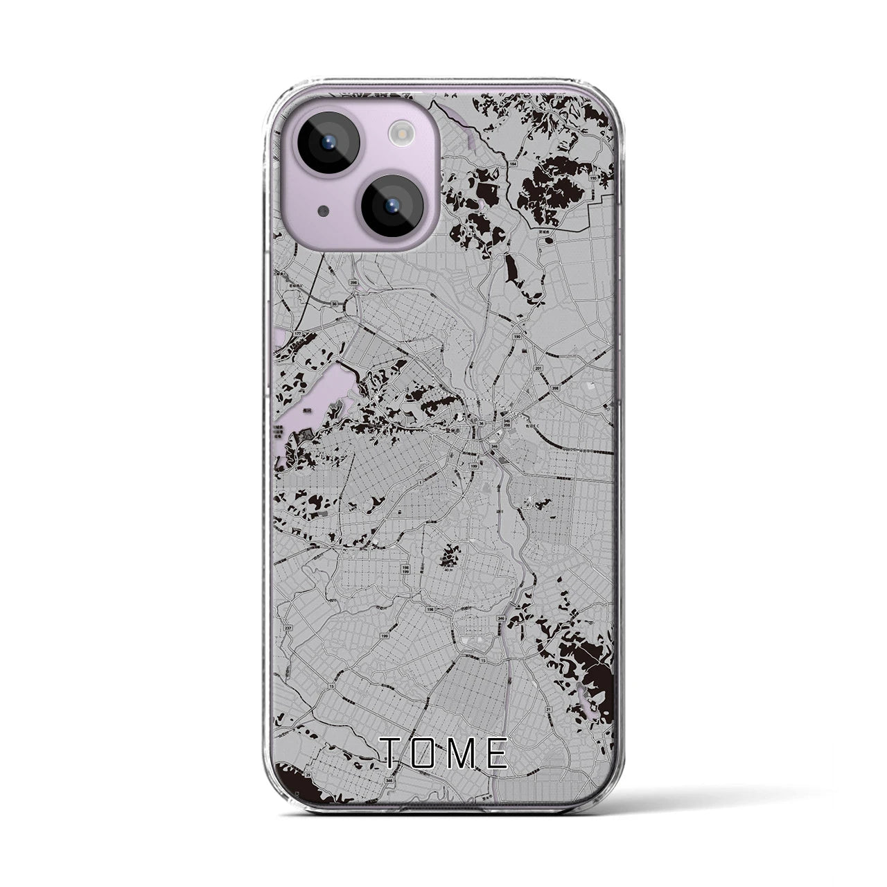 【登米(宮城県)】地図柄iPhoneケース(クリアタイプ)