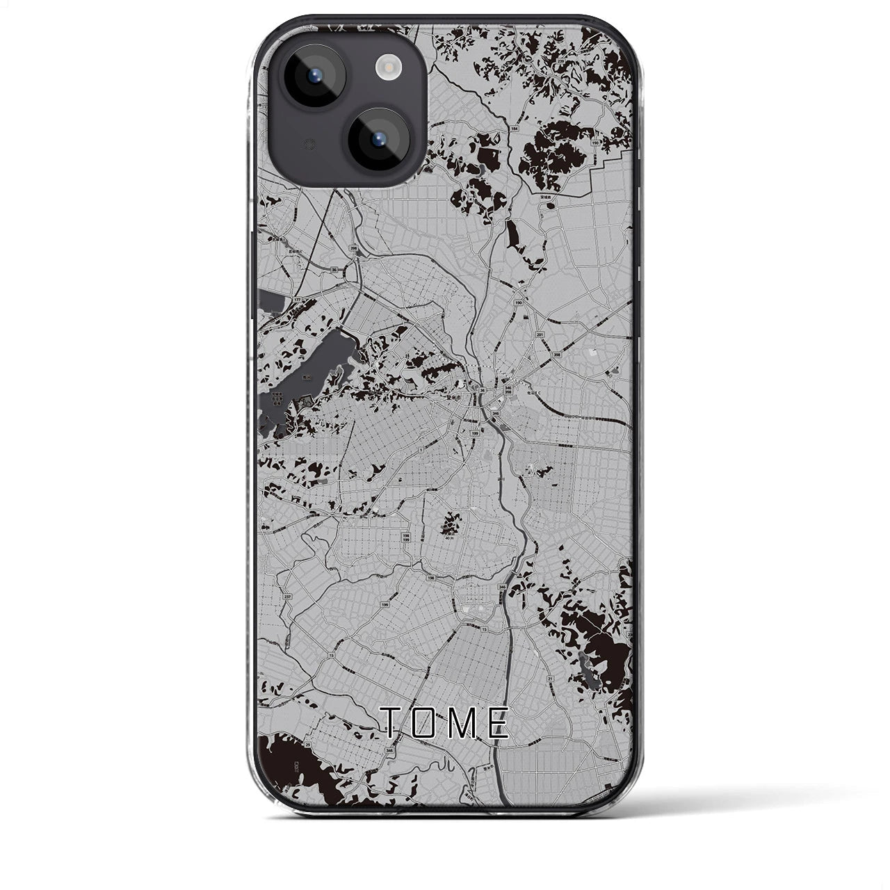 【登米(宮城県)】地図柄iPhoneケース(クリアタイプ)