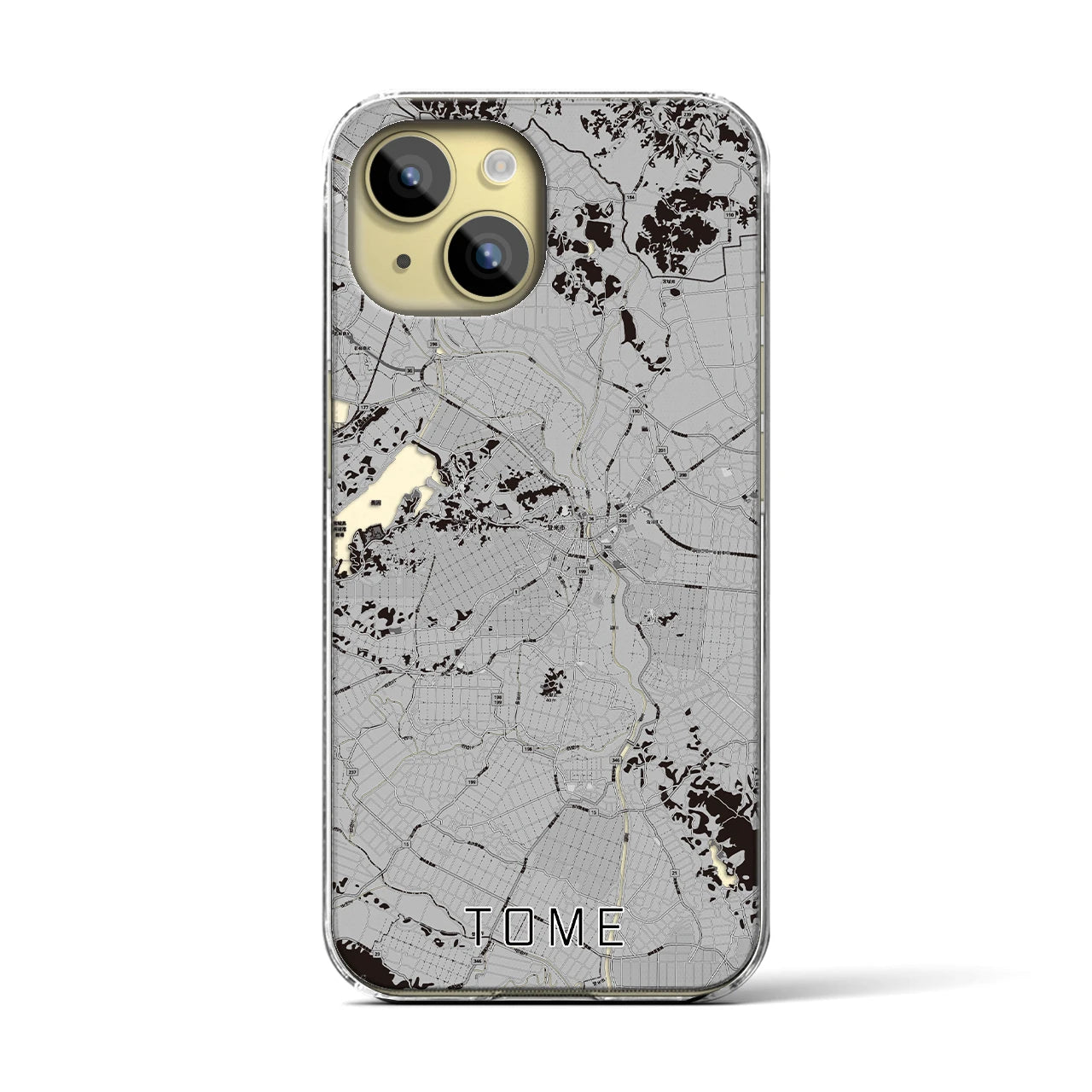 【登米(宮城県)】地図柄iPhoneケース(クリアタイプ)