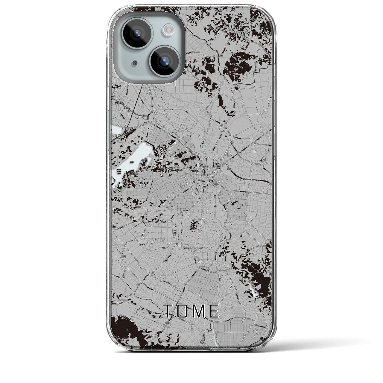 【登米(宮城県)】地図柄iPhoneケース(クリアタイプ)