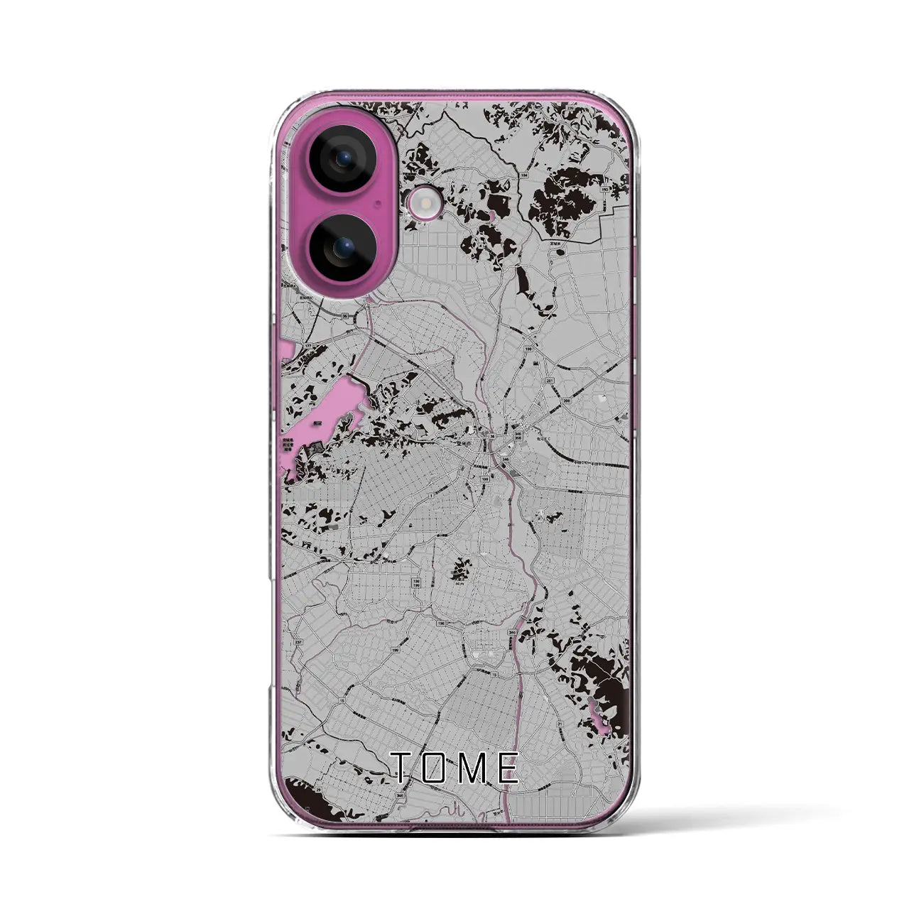 【登米(宮城県)】地図柄iPhoneケース(クリアタイプ)