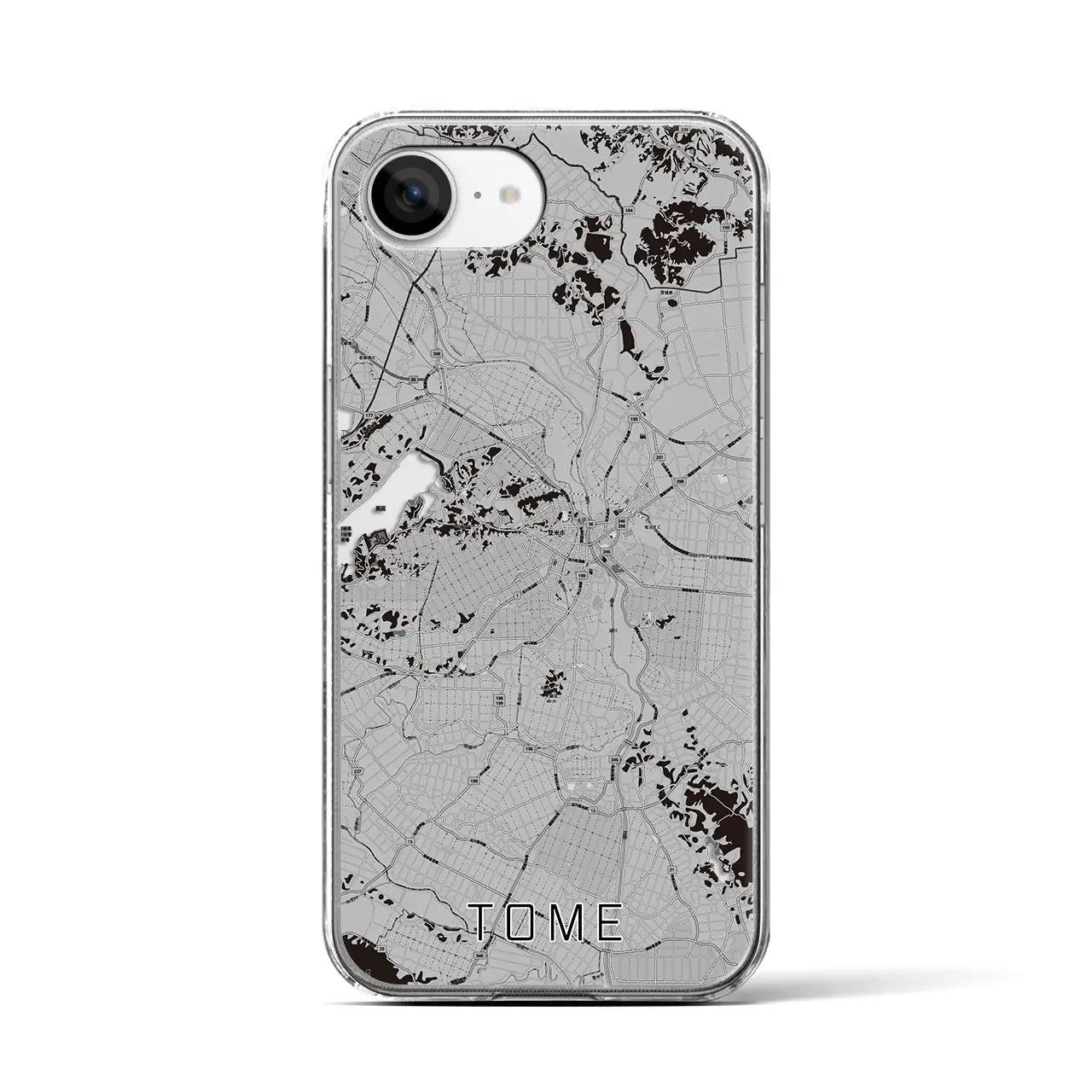 【登米(宮城県)】地図柄iPhoneケース(クリアタイプ)