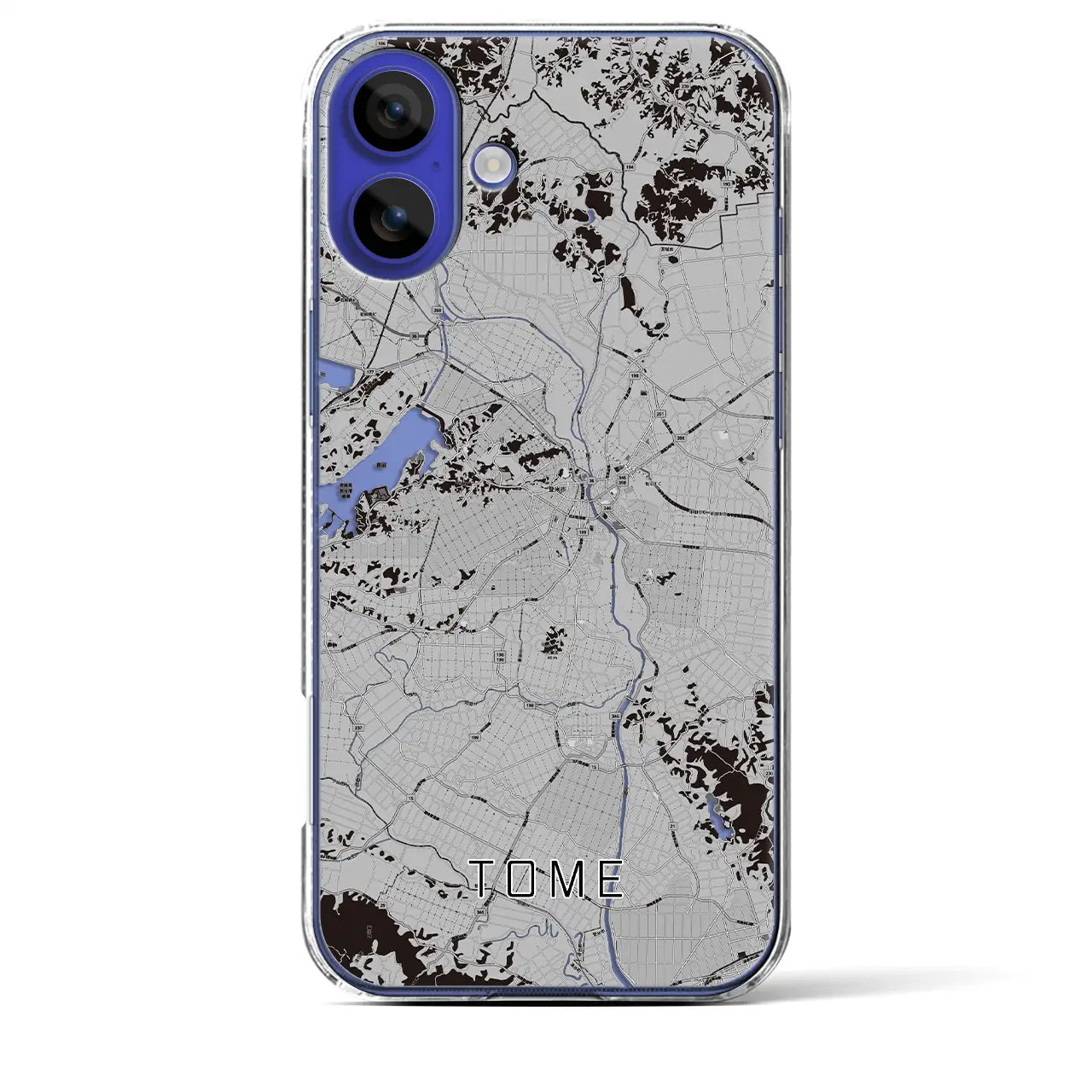 【登米(宮城県)】地図柄iPhoneケース(クリアタイプ)