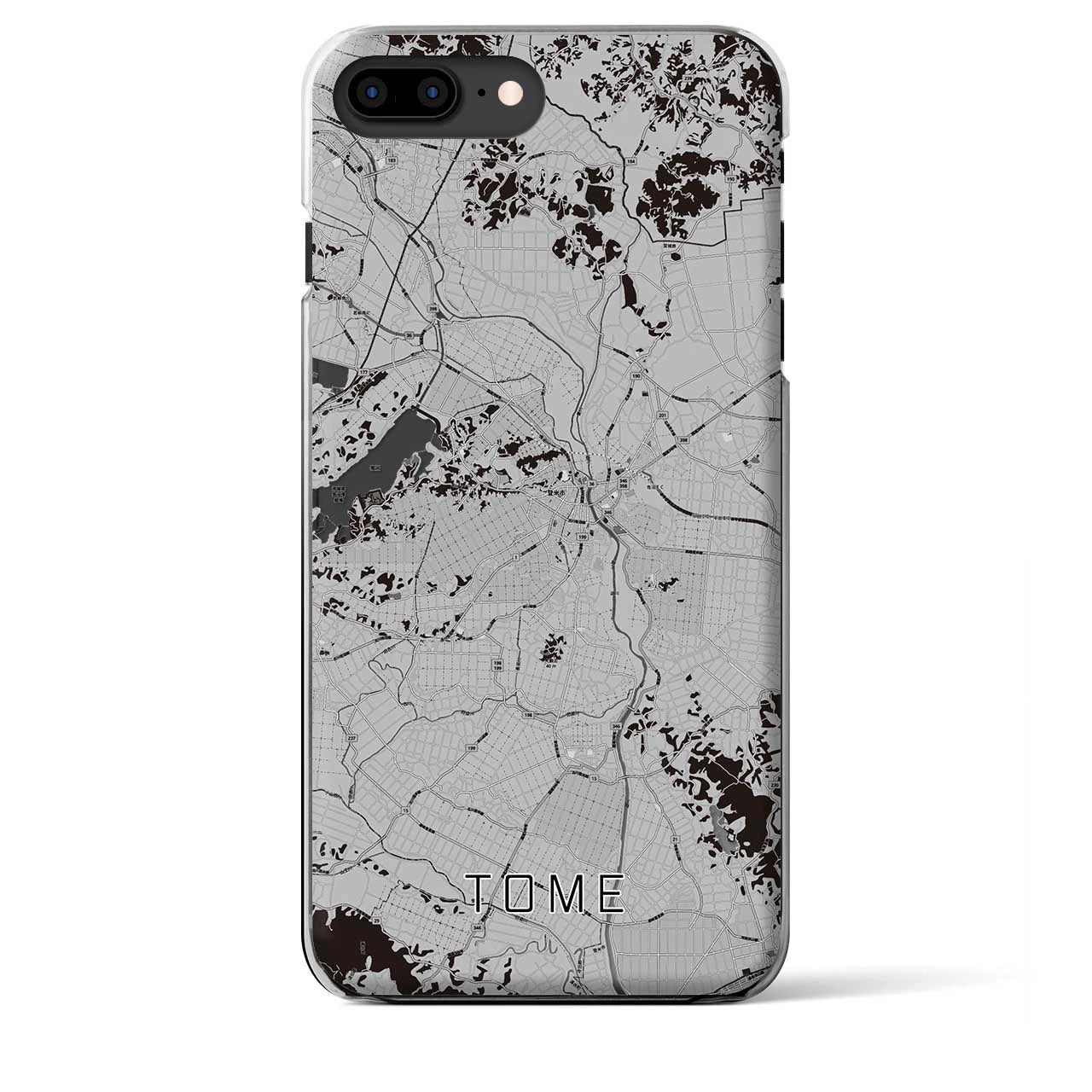 【登米(宮城県)】地図柄iPhoneケース(クリアタイプ)