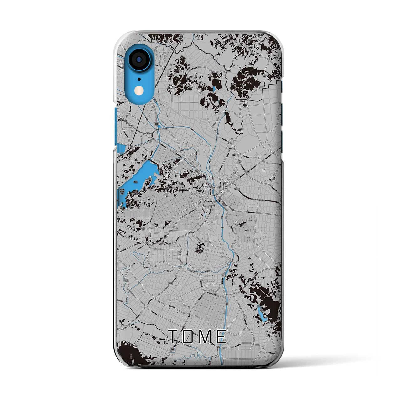 【登米(宮城県)】地図柄iPhoneケース(クリアタイプ)
