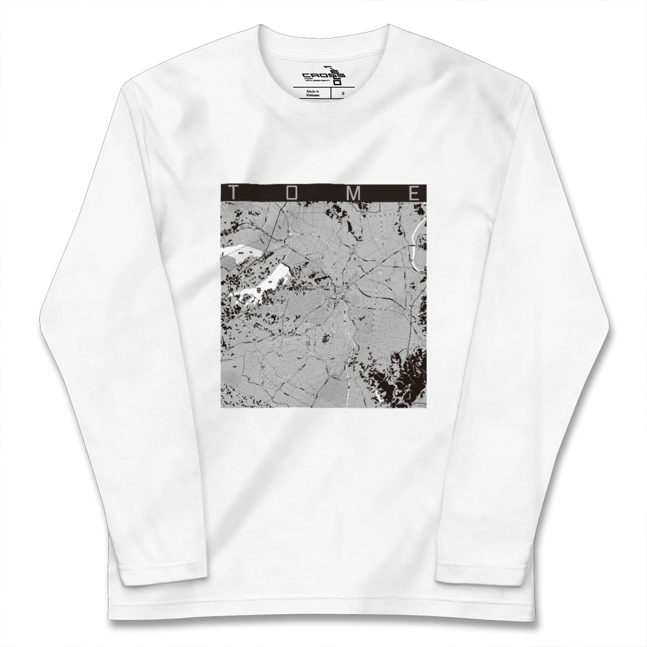 【登米(宮城県)】地図柄ロングスリーブTシャツ