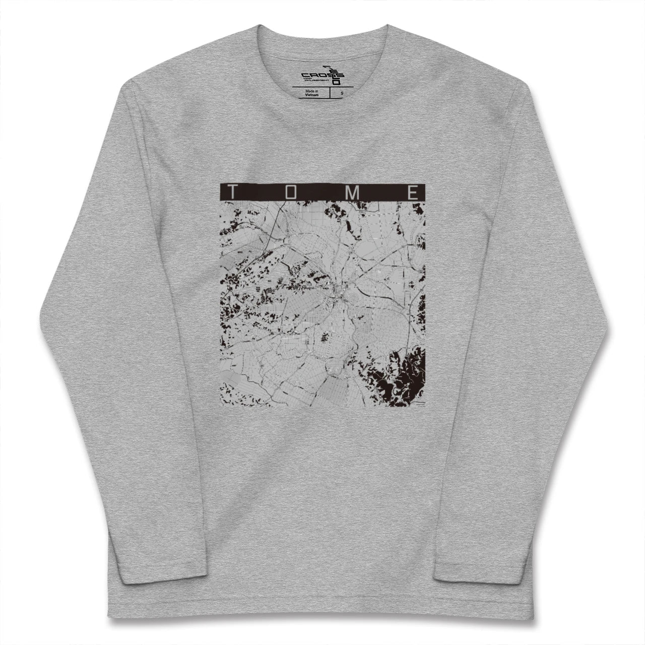 【登米(宮城県)】地図柄ロングスリーブTシャツ