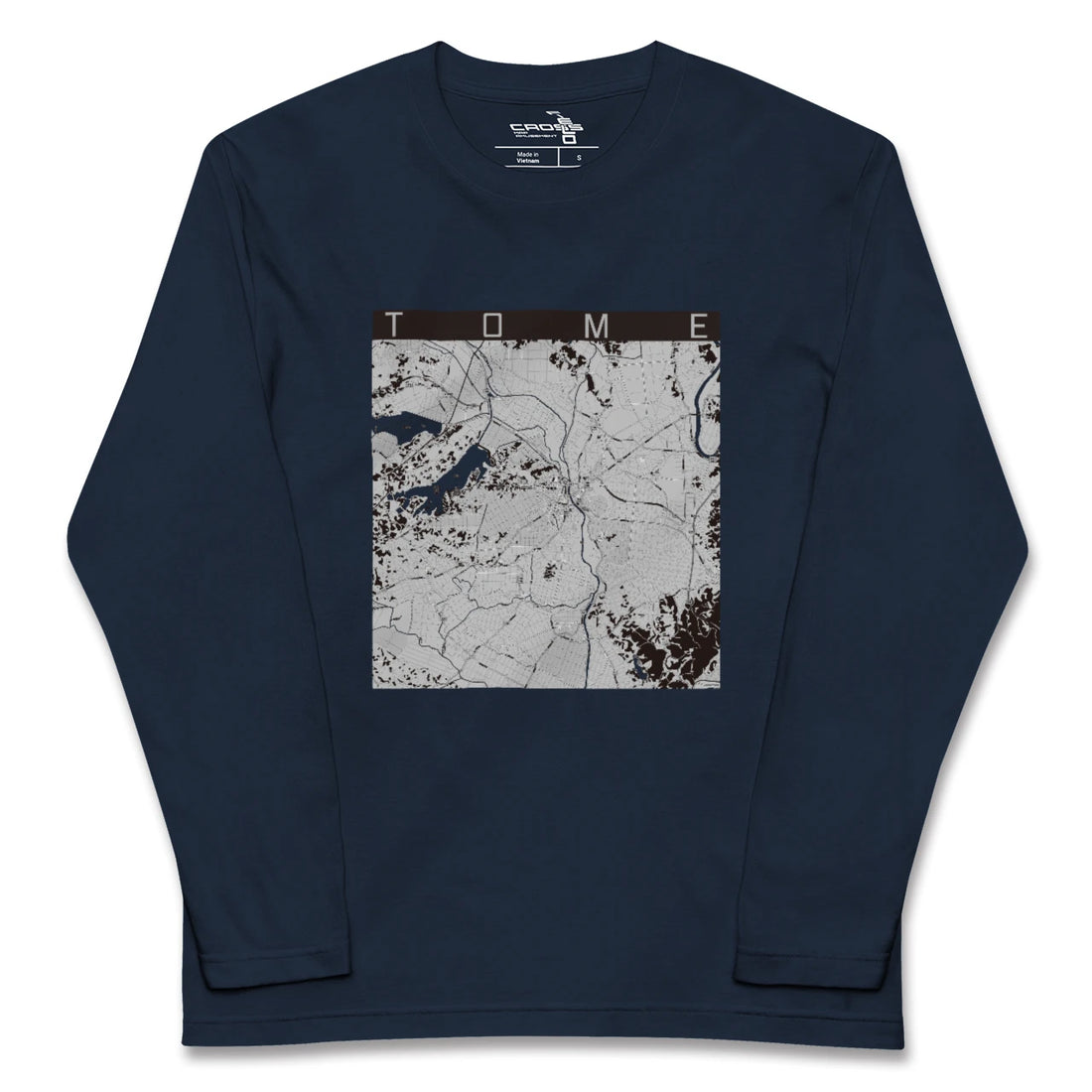 【登米(宮城県)】地図柄ロングスリーブTシャツ