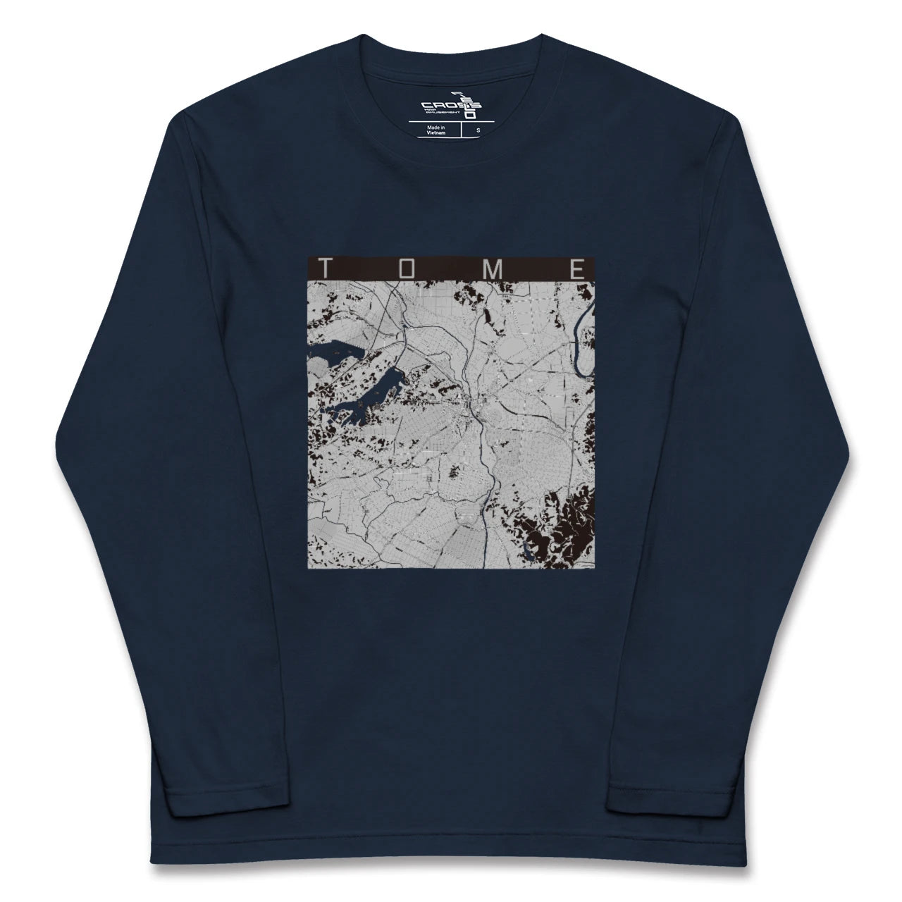 【登米(宮城県)】地図柄ロングスリーブTシャツ