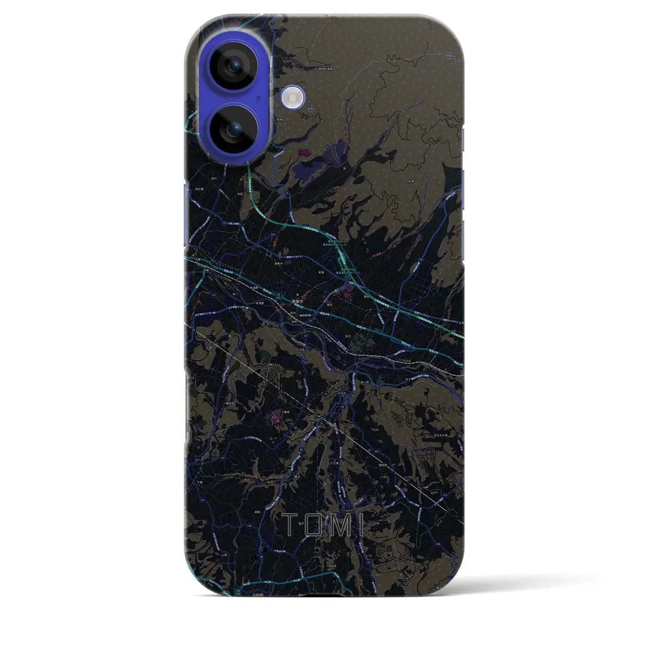 【東御(長野県)】地図柄iPhoneケース(バックカバータイプ)