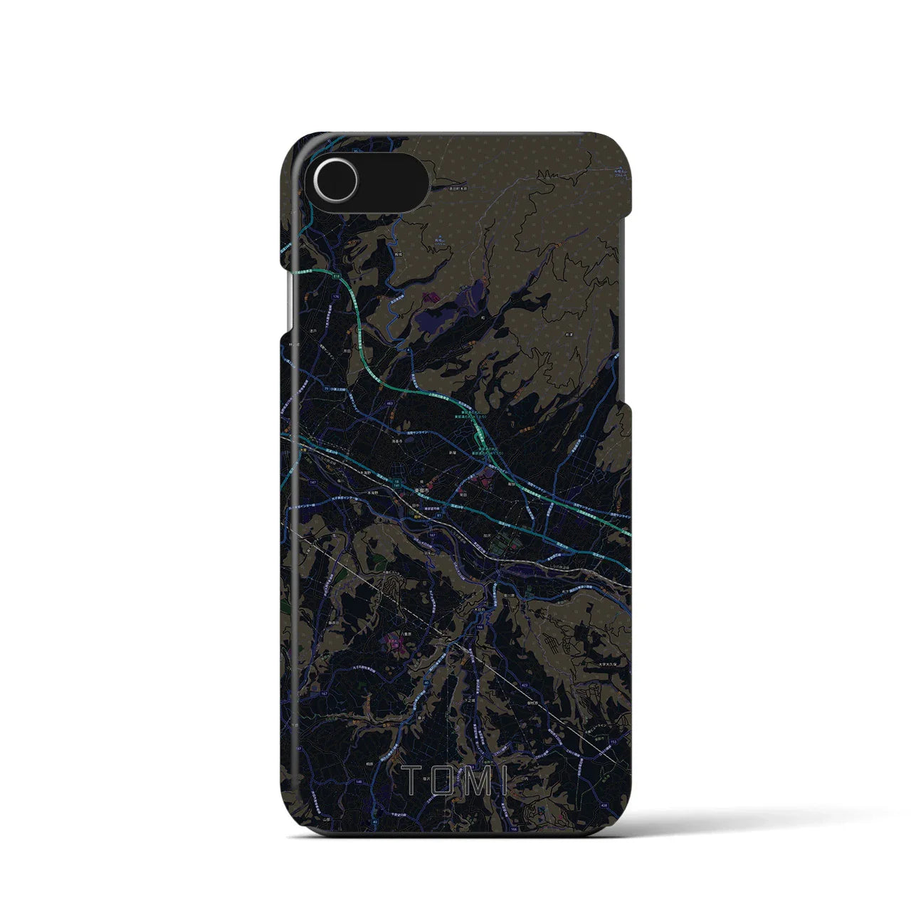 【東御(長野県)】地図柄iPhoneケース(バックカバータイプ)