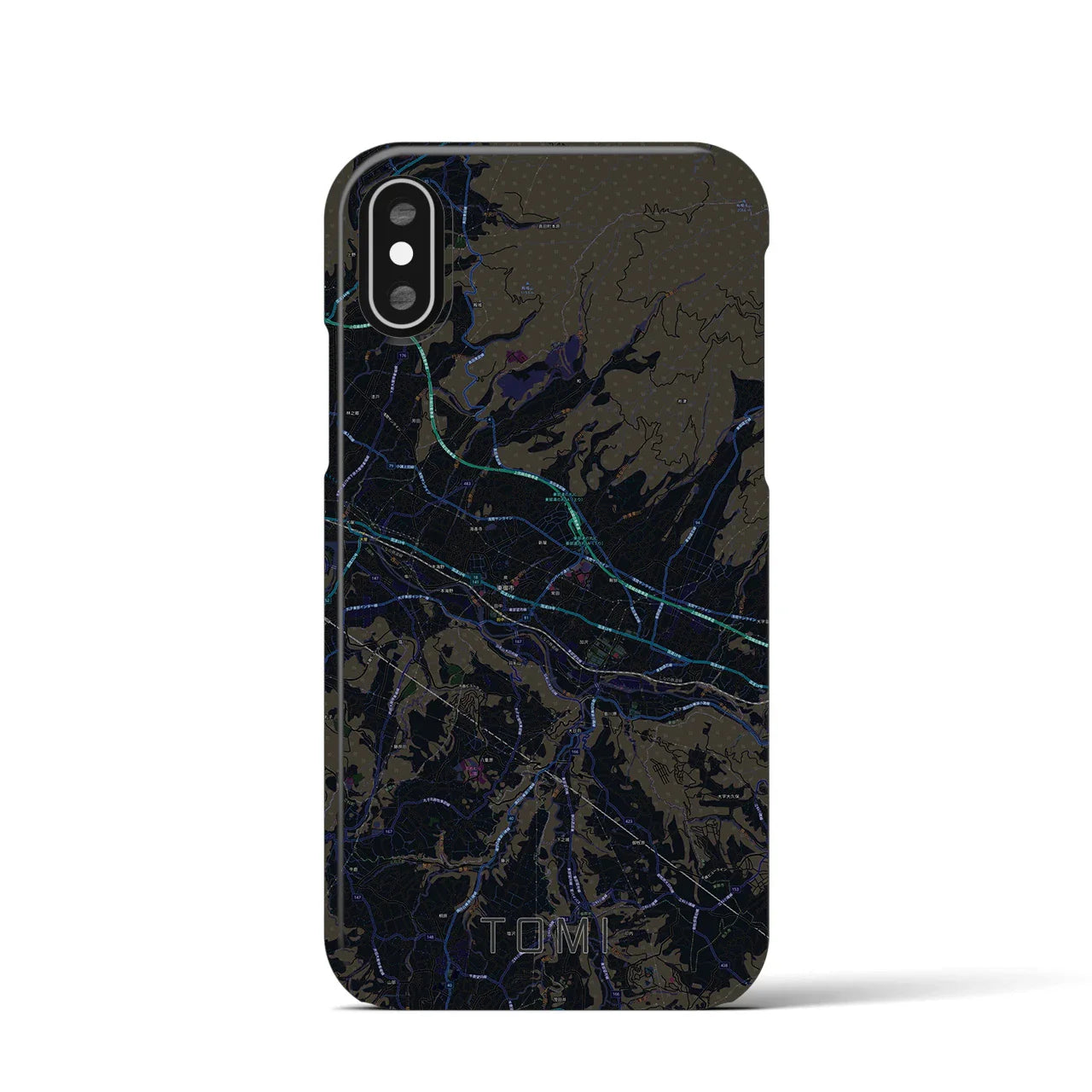 【東御(長野県)】地図柄iPhoneケース(バックカバータイプ)