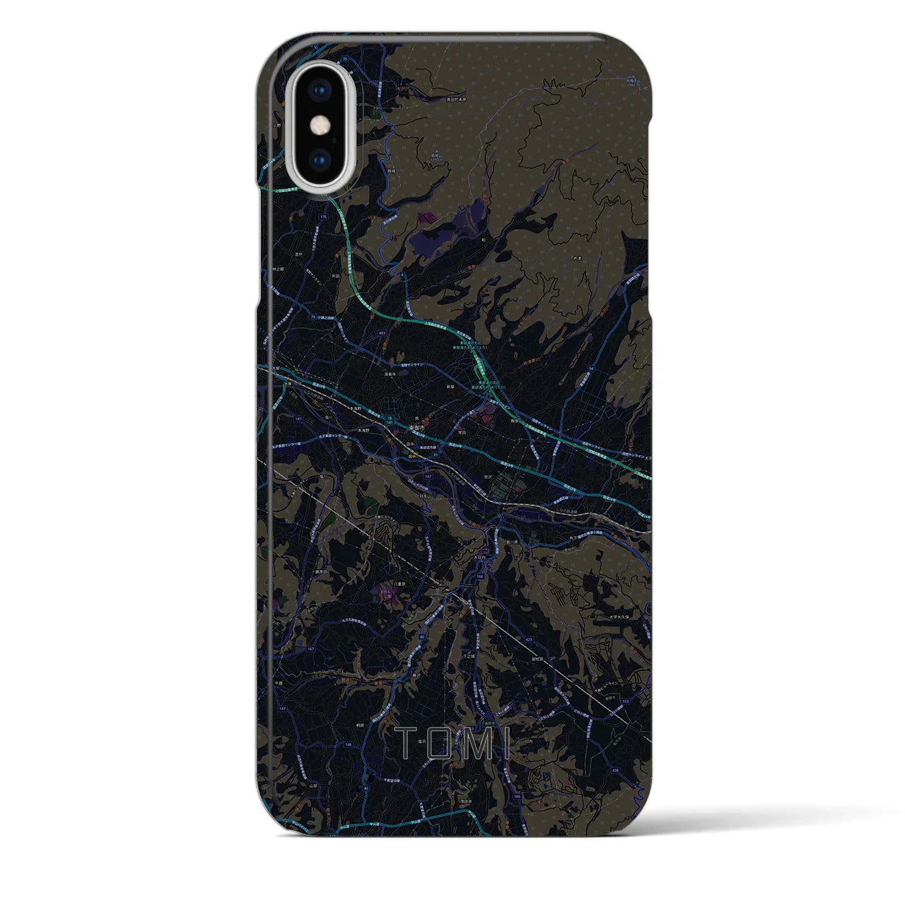 【東御(長野県)】地図柄iPhoneケース(バックカバータイプ)