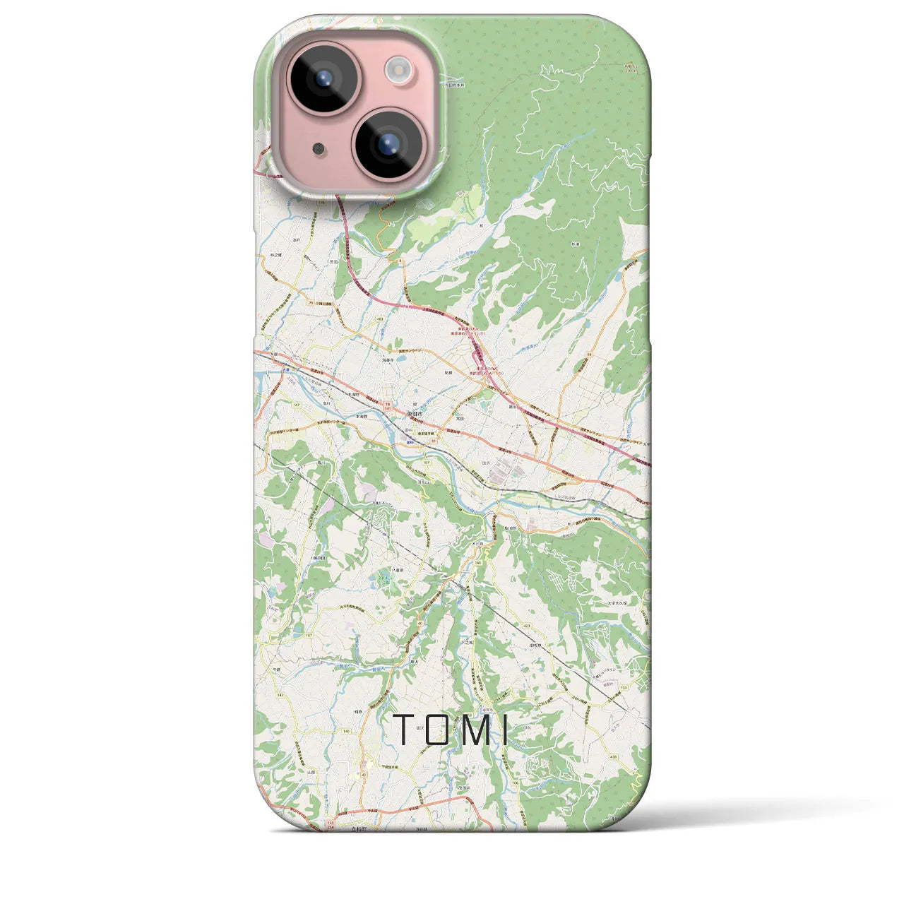 【東御(長野県)】地図柄iPhoneケース(バックカバータイプ)