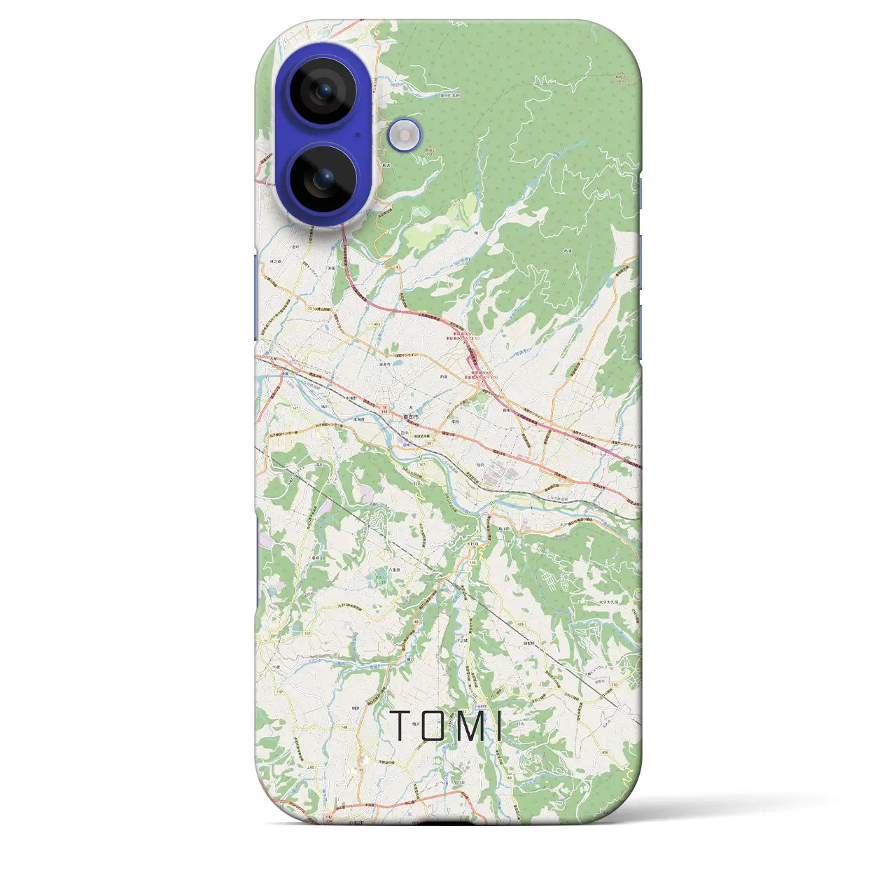 【東御(長野県)】地図柄iPhoneケース(バックカバータイプ)