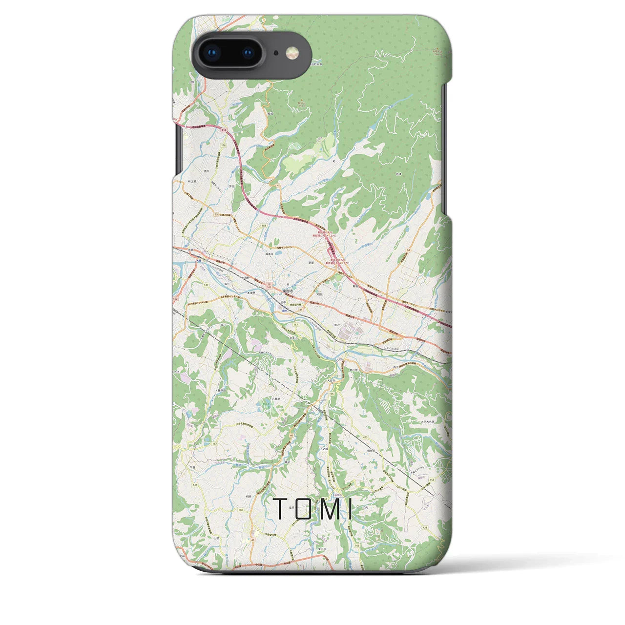 【東御(長野県)】地図柄iPhoneケース(バックカバータイプ)