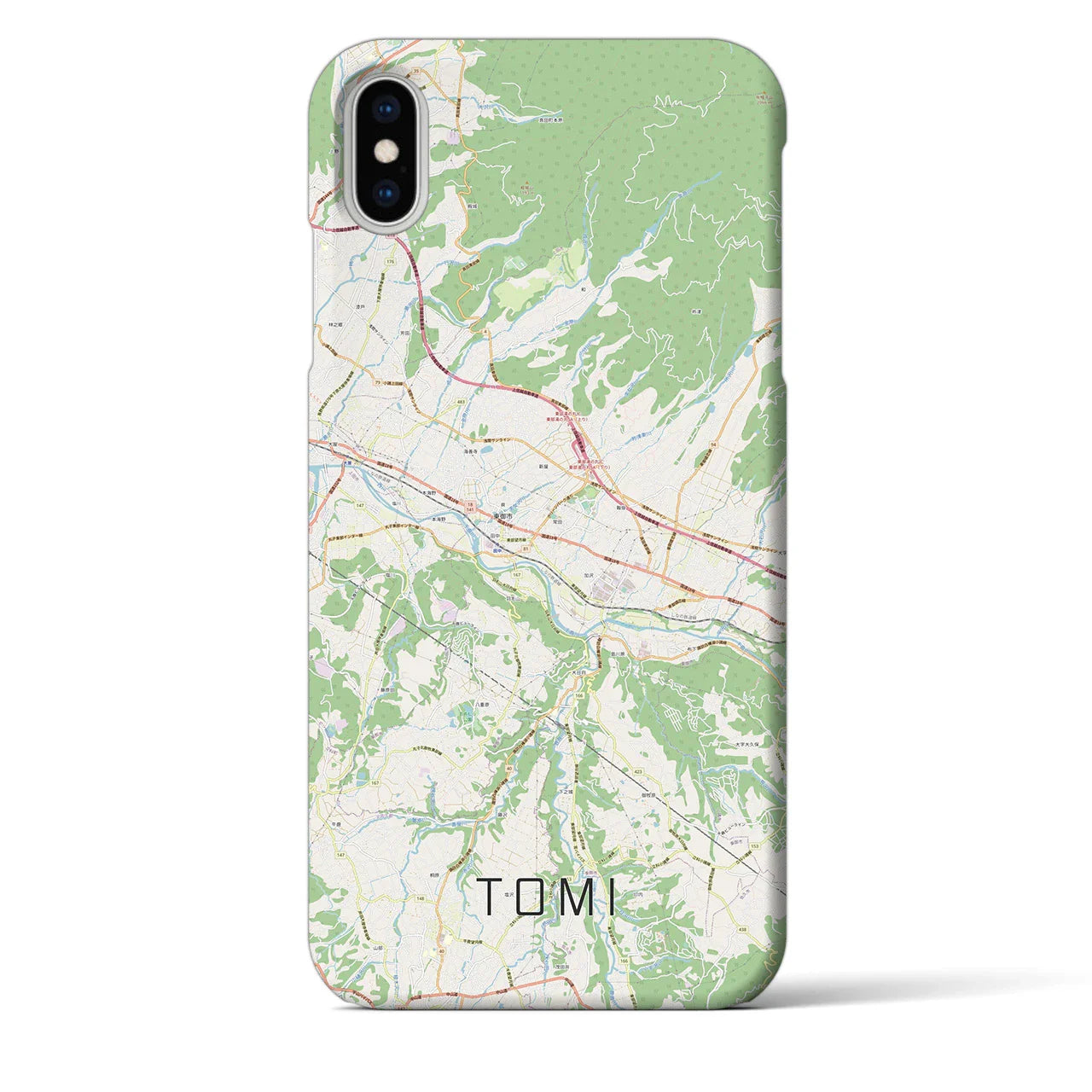 【東御(長野県)】地図柄iPhoneケース(バックカバータイプ)