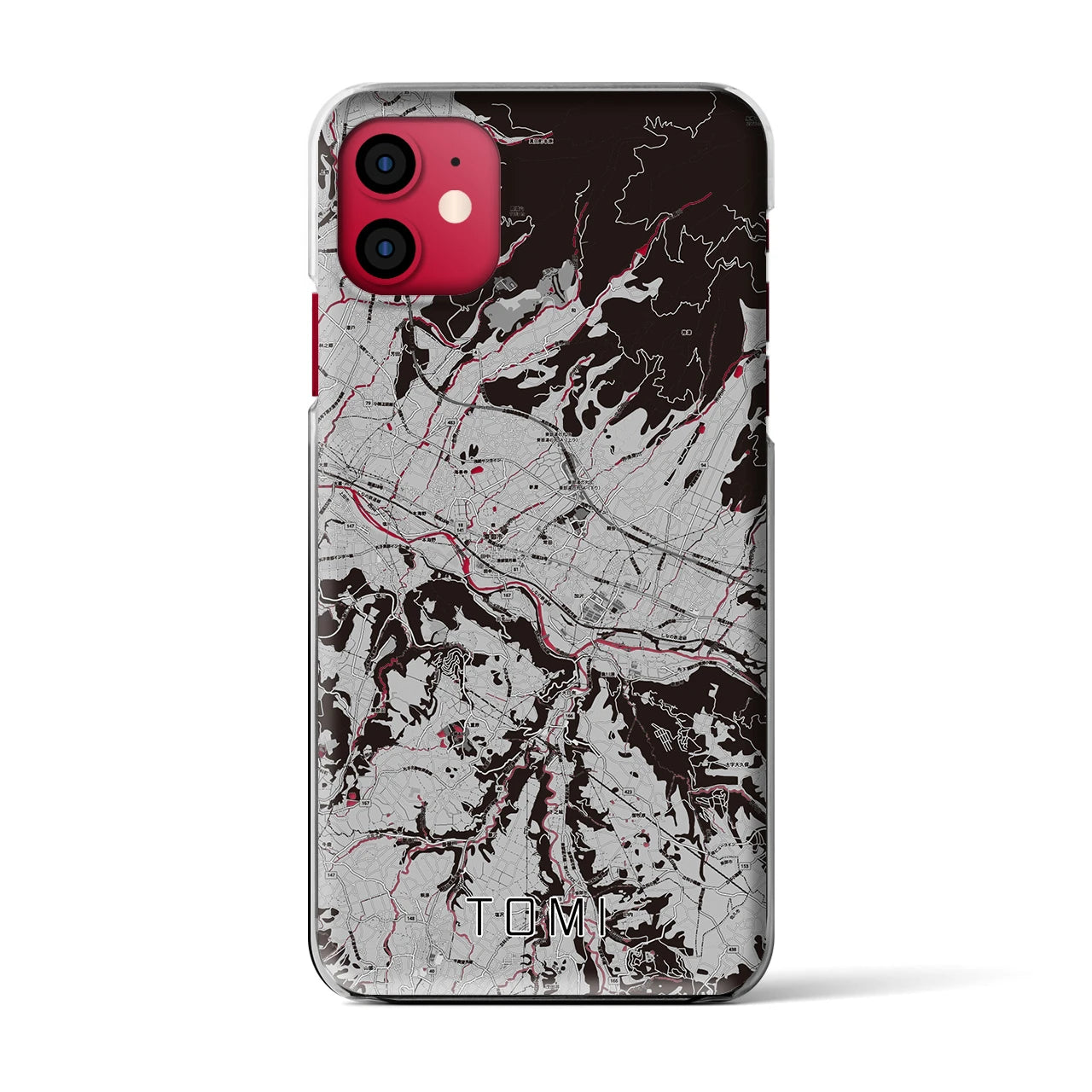 【東御(長野県)】地図柄iPhoneケース(クリアタイプ)