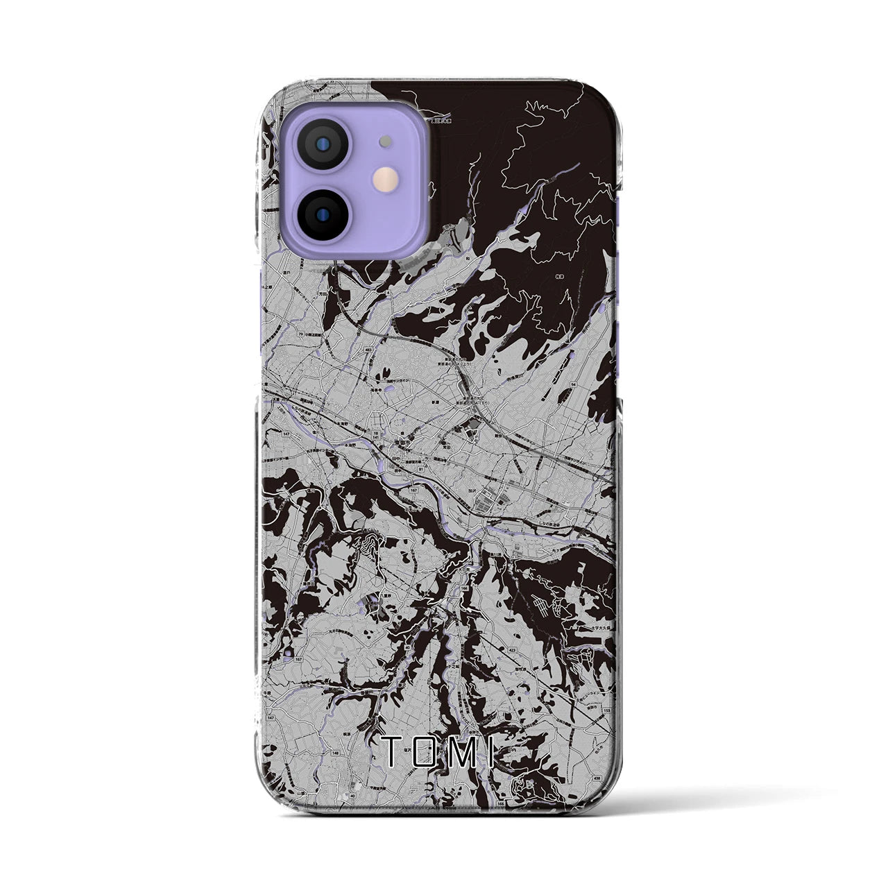 【東御(長野県)】地図柄iPhoneケース(クリアタイプ)