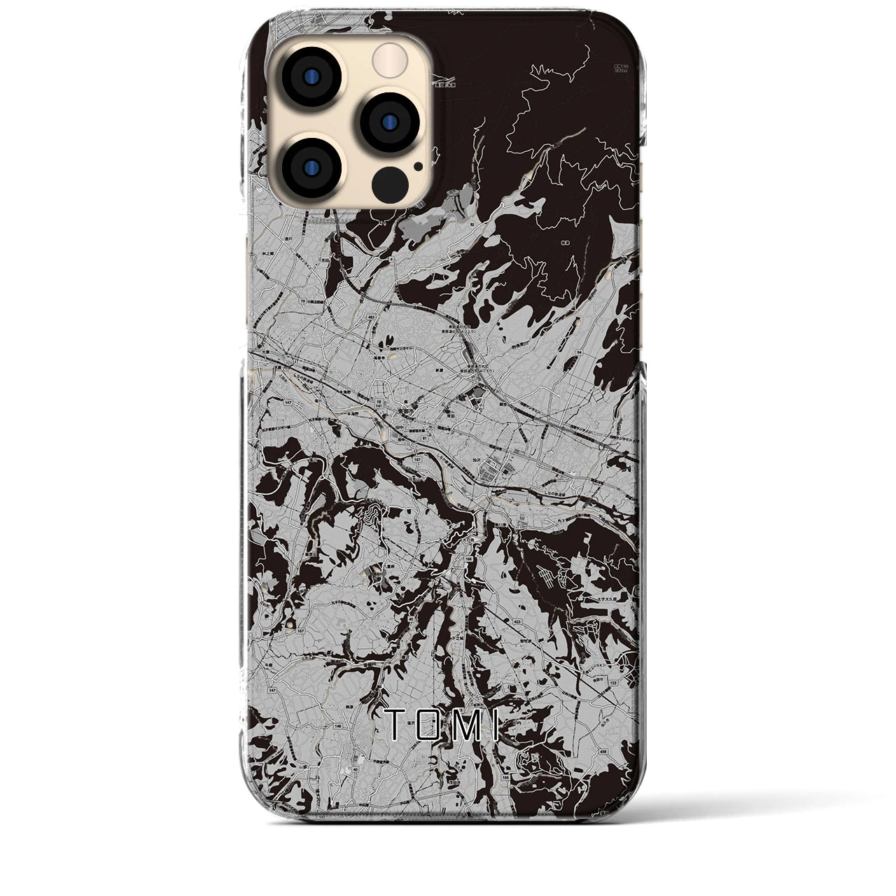 【東御(長野県)】地図柄iPhoneケース(クリアタイプ)