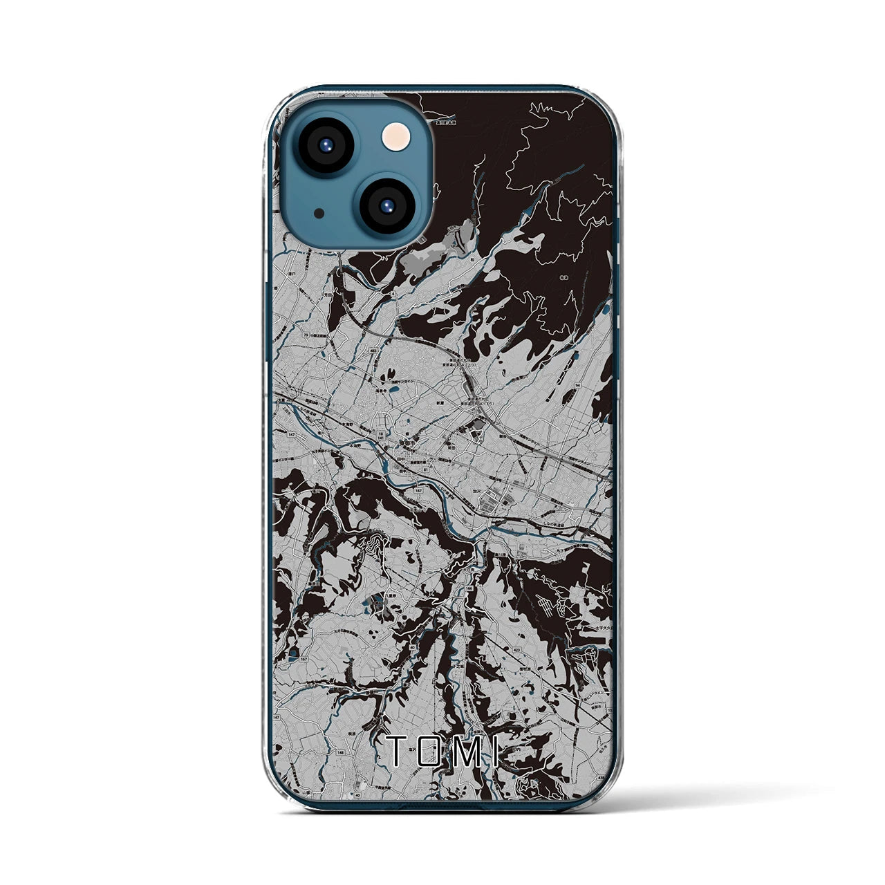 【東御(長野県)】地図柄iPhoneケース(クリアタイプ)