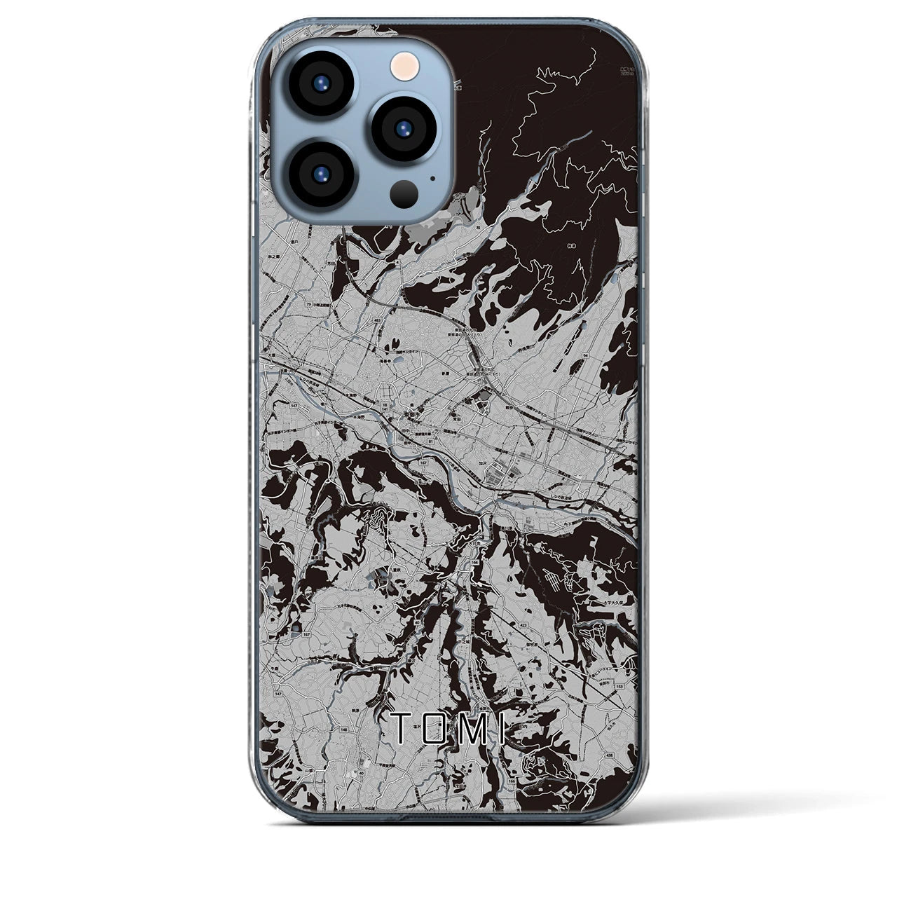 【東御(長野県)】地図柄iPhoneケース(クリアタイプ)