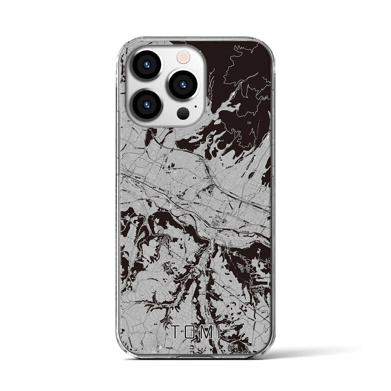 【東御(長野県)】地図柄iPhoneケース(クリアタイプ)